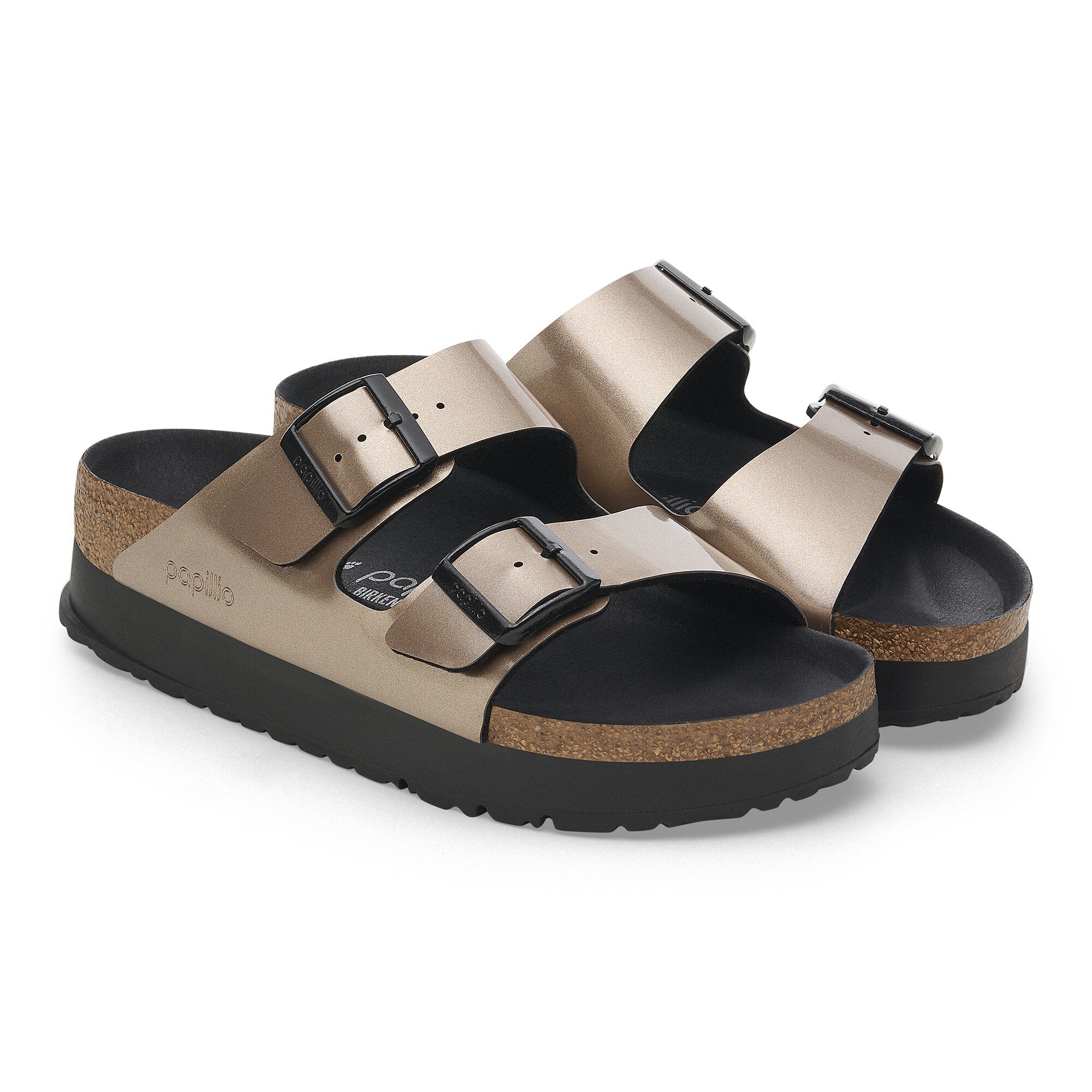 Arizona Flex Platform Leather Black | BIRKENSTOCK