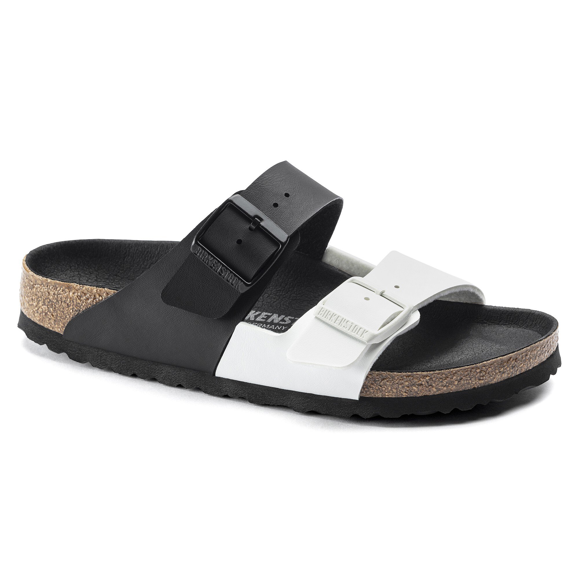 Arizona Split Birko-Flor Black/White BIRKENSTOCK