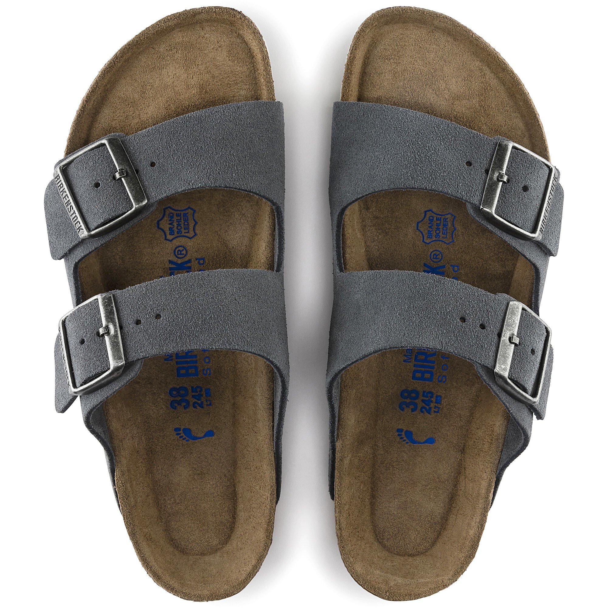 birkenstock arizona stone suede