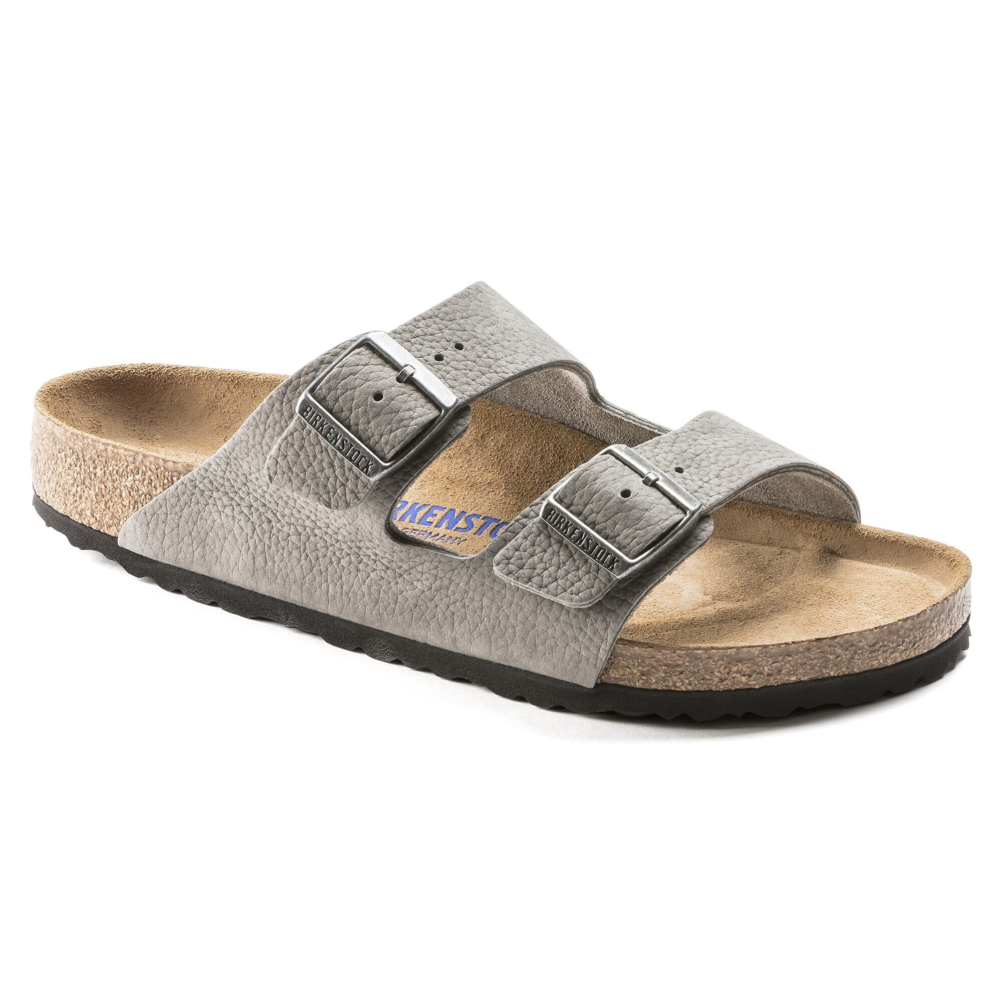 Arizona Soft Footbed Nubuck Leather Desert Whale Gray | BIRKENSTOCK