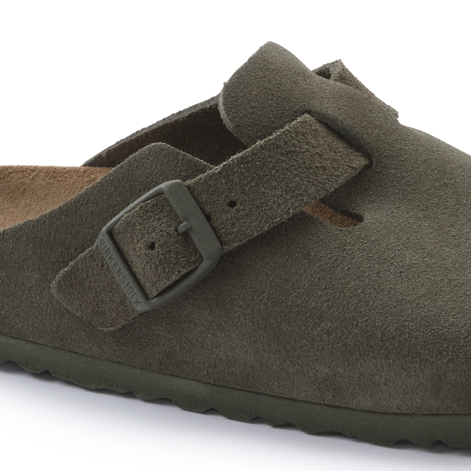 skillevæg Romantik Mockingbird Boston Suede Leather Thyme | BIRKENSTOCK