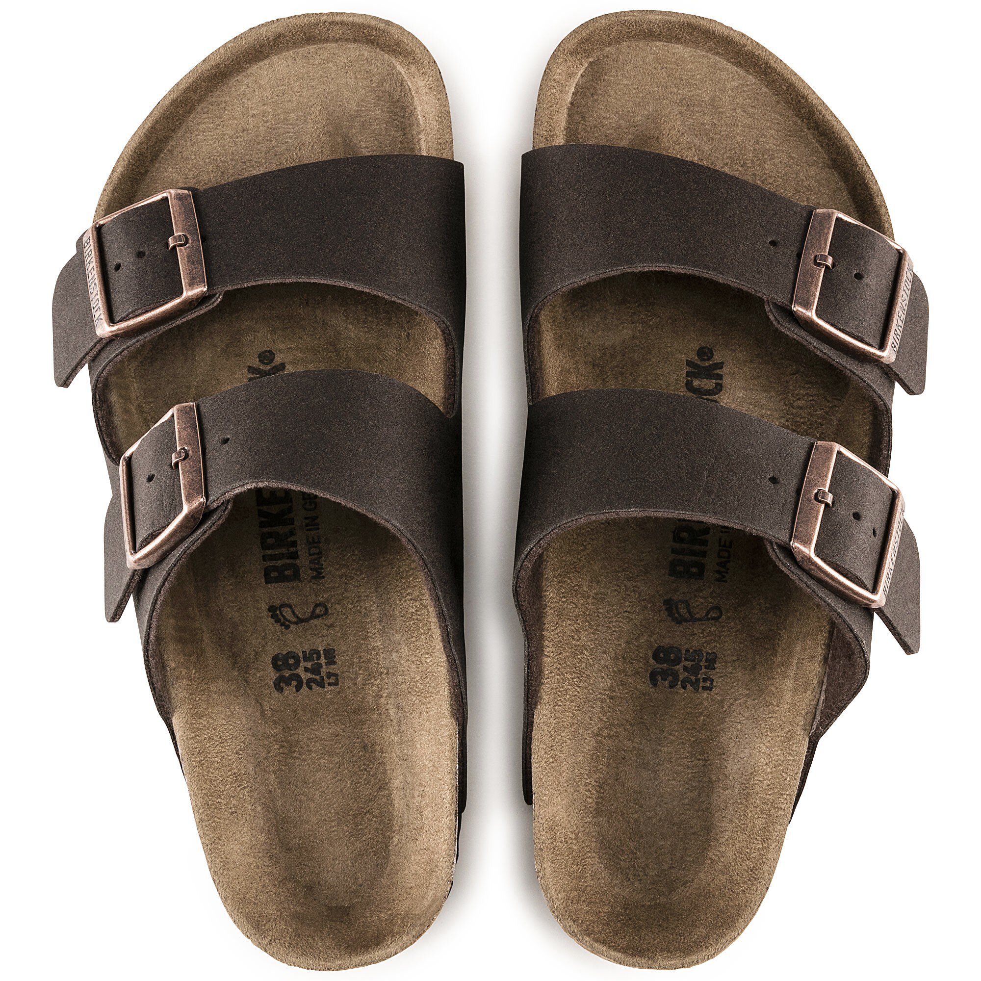 birkenstock arizona vegan cocoa brown