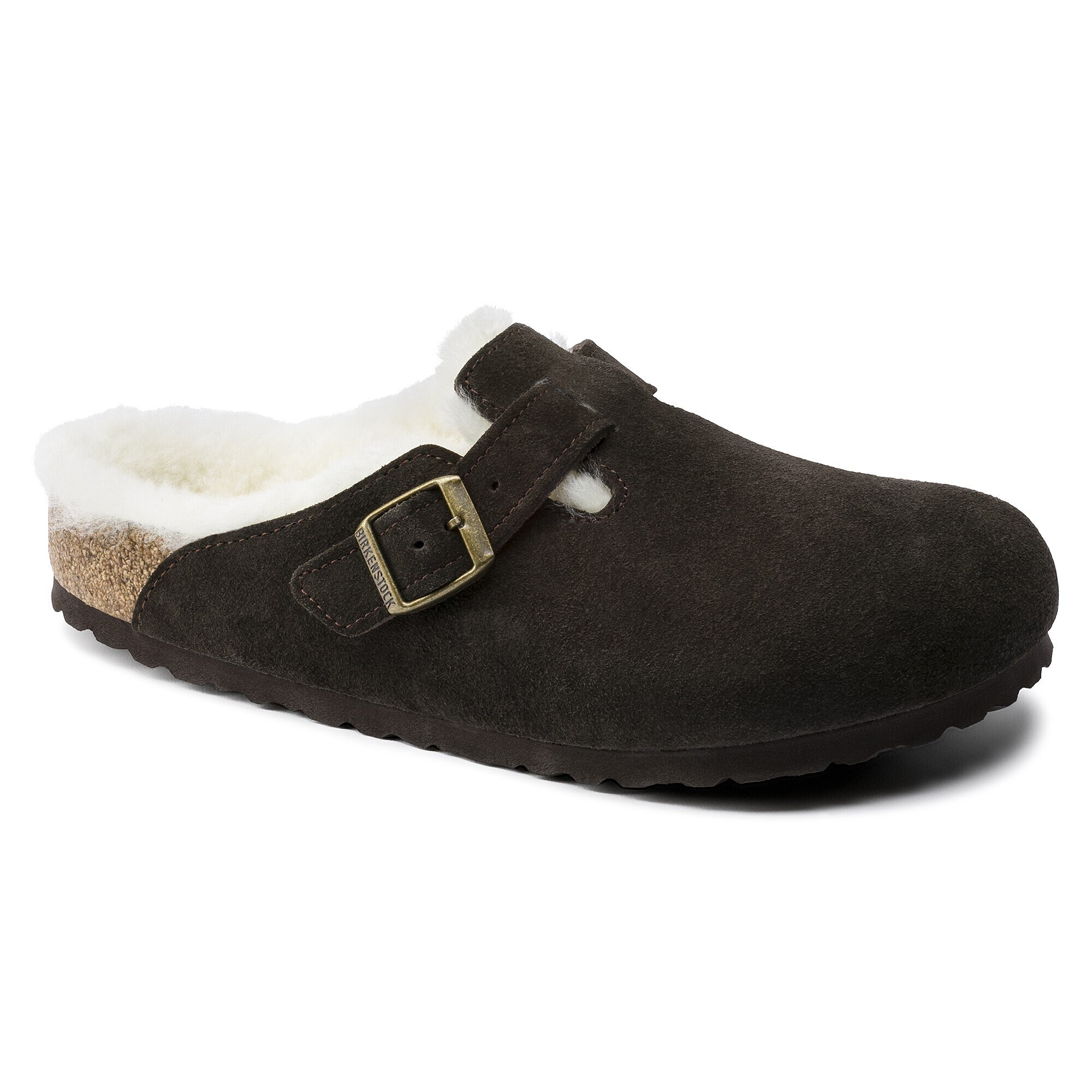 birkenstock boston suede mocha