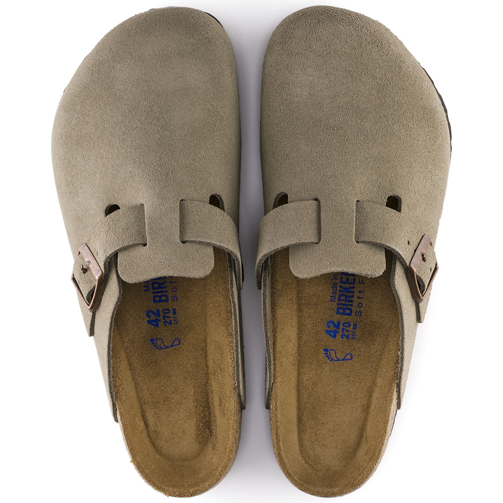 Womens Birkenstock Boston Soft Footbed Clog - Taupe