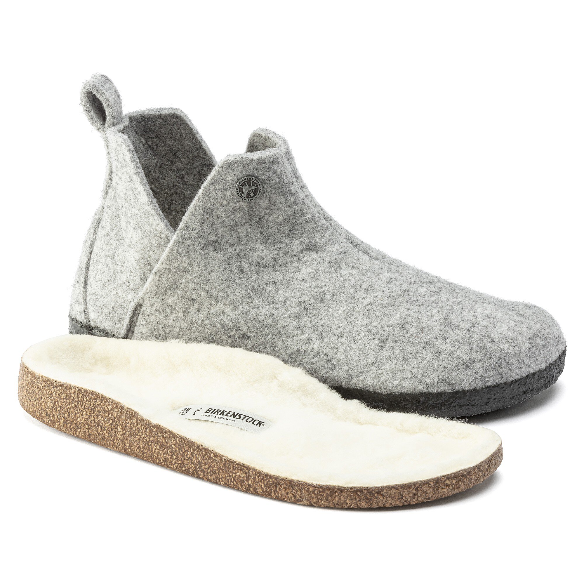 Andermatt Shearling Felt Light Gray BIRKENSTOCK