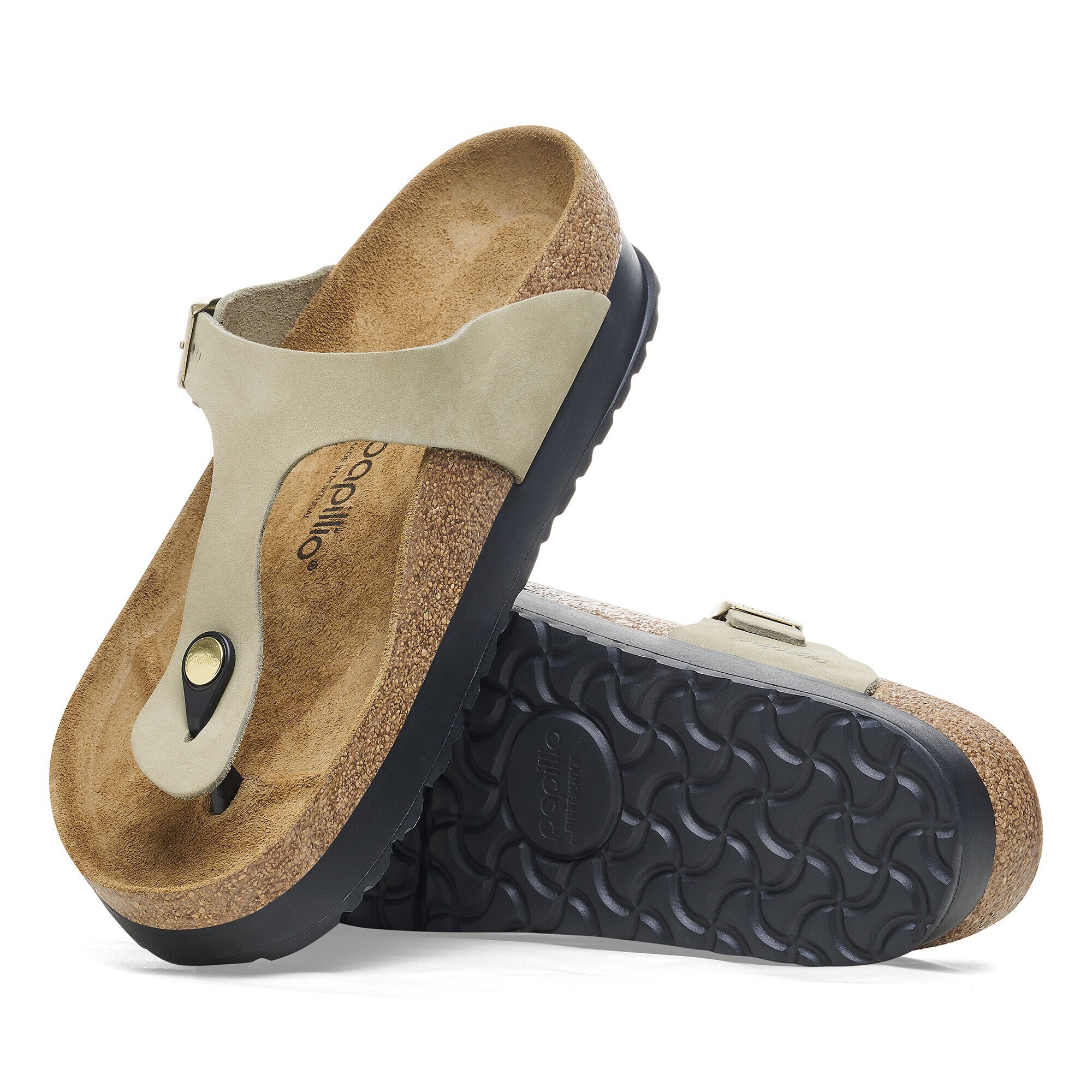 Gizeh Flex Platform Nubuck Leather Eucalyptus BIRKENSTOCK