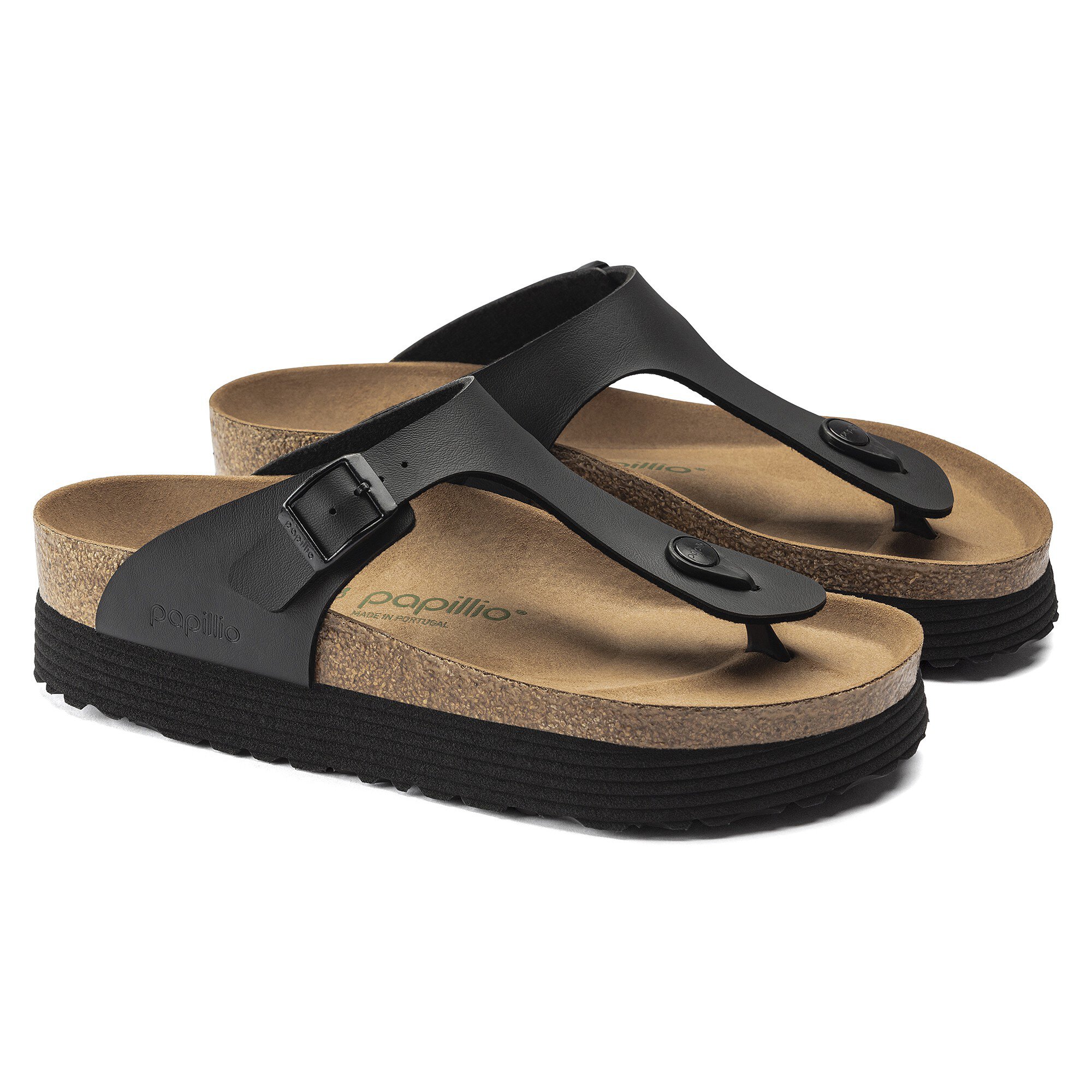 Gizeh Platform Vegan Birko Flor Noir BIRKENSTOCK