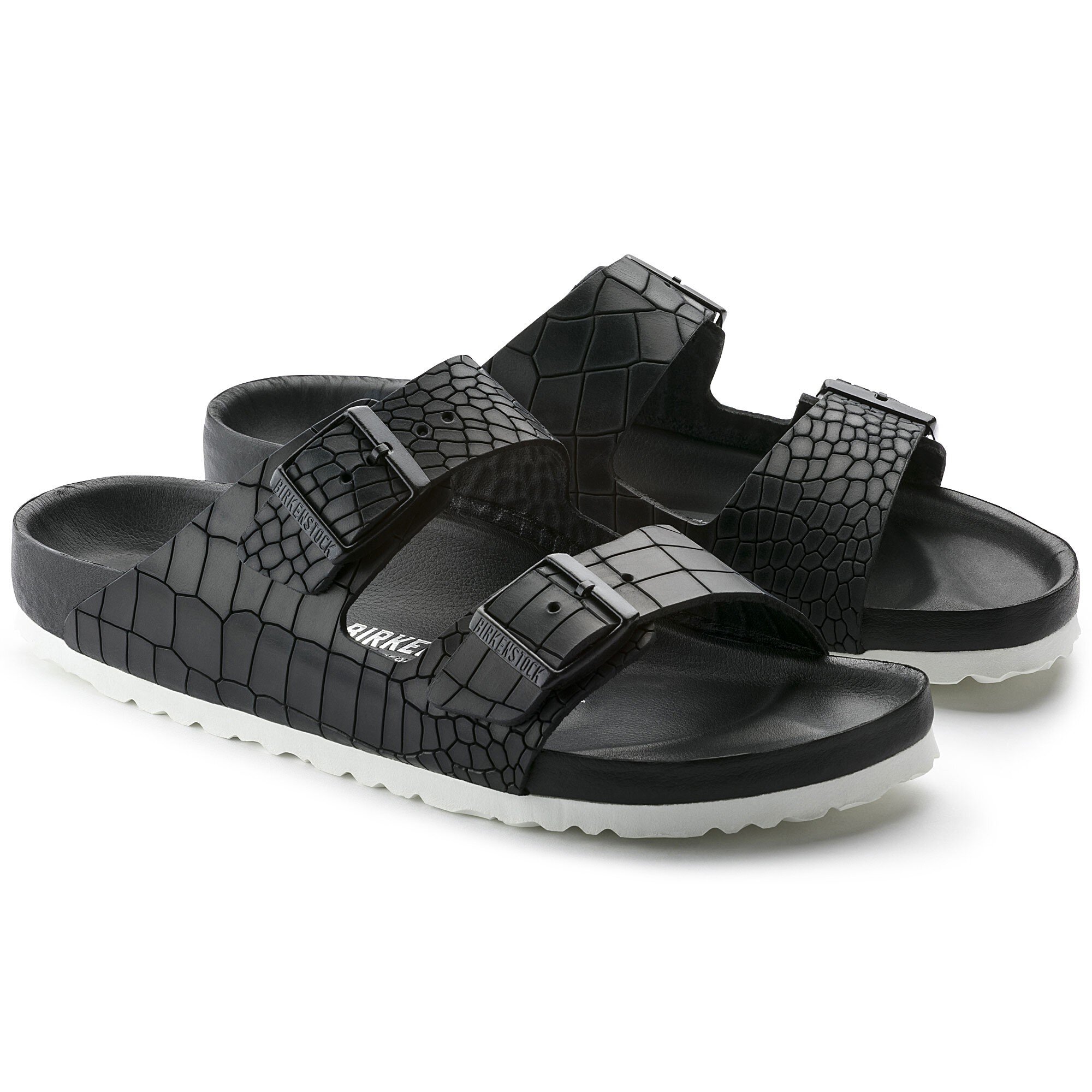 Verwaarlozing zitten steek Arizona Exquisite Leather Kroko Black | BIRKENSTOCK