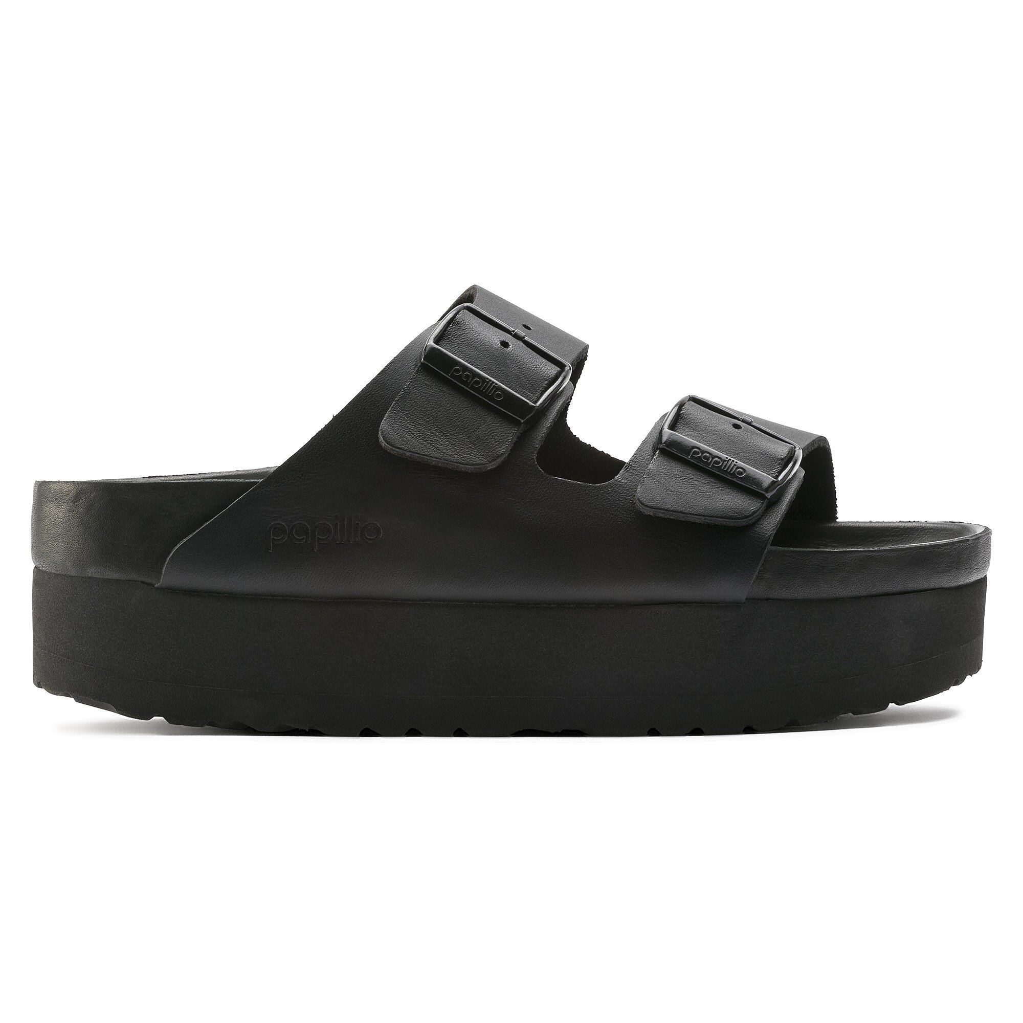 Papillio BIRKENSTOCK Arizona黒24,5cm38厚底 Papillio Arizona Platform black mesh lace by Birkenstock