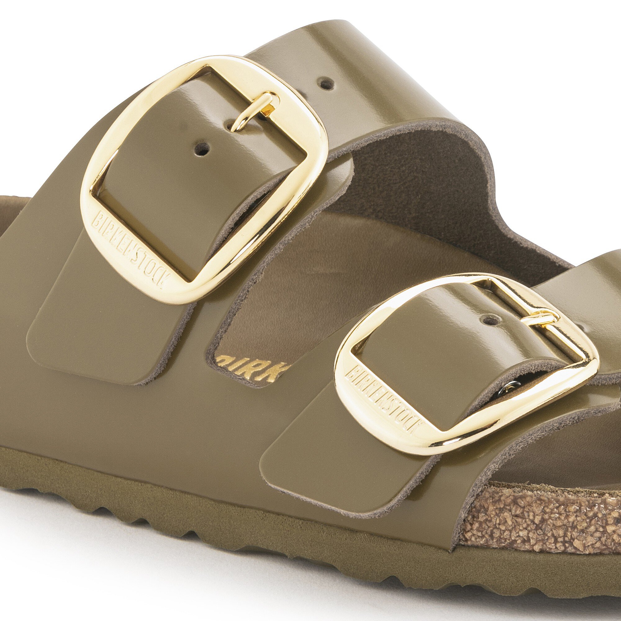 Arizona Big Buckle Natural Leather Patent– BIRKENSTOCK