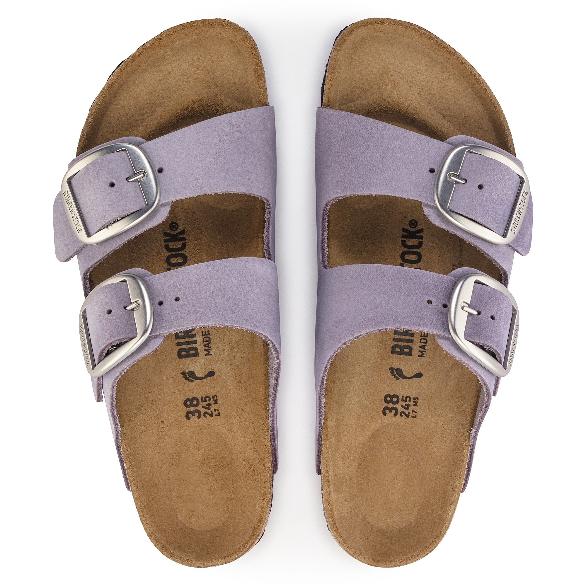 Arizona Big Buckle Nubuck Leather Purple Fog | BIRKENSTOCK