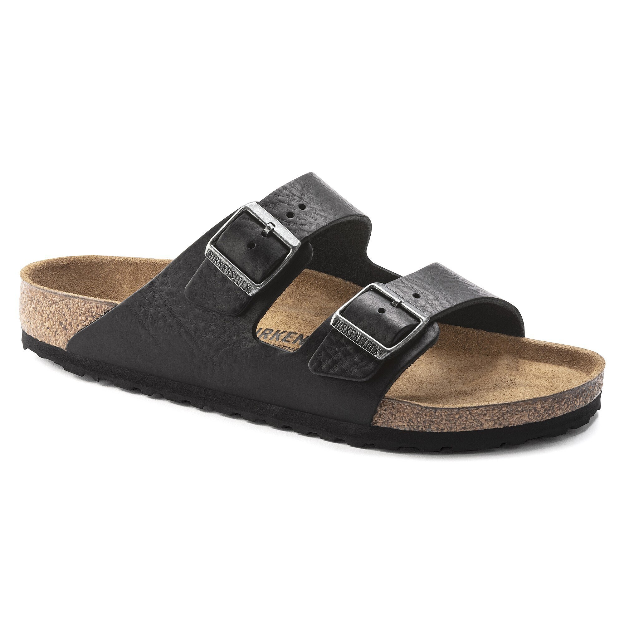 Arizona Grip Leather Vintage Wood Black BIRKENSTOCK