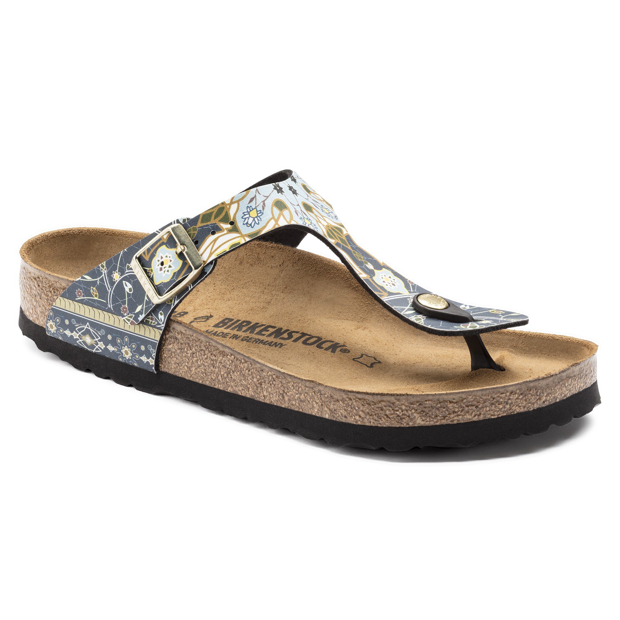 birkenstock gizeh ancient mosaic blue