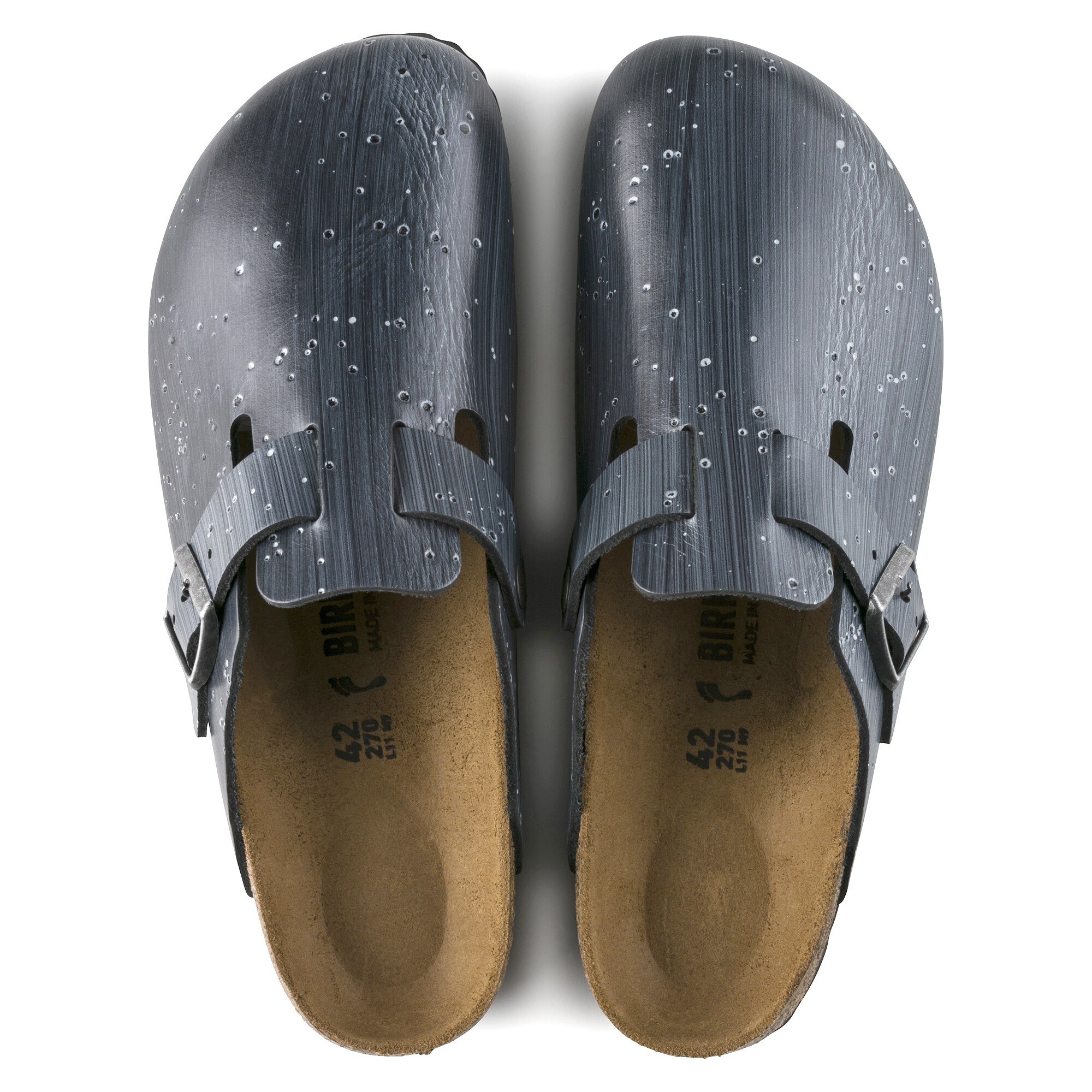 birkenstock boston silver