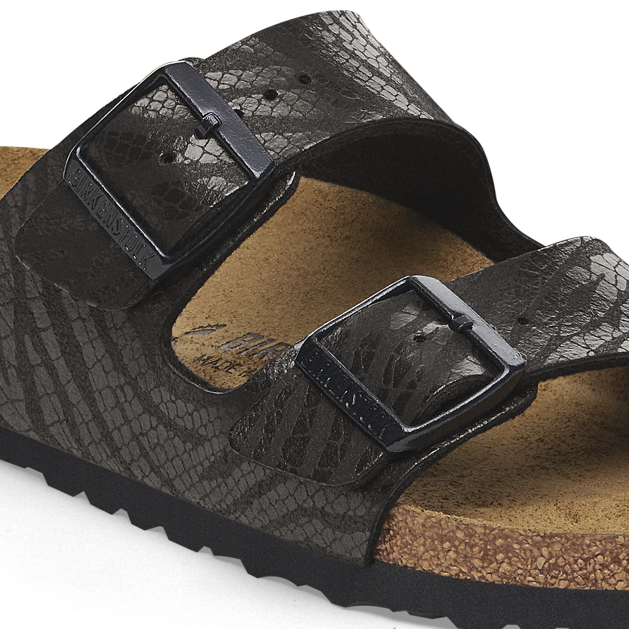 Amazon.com | Birkenstock Unisex Arizona Sandal,Black Birko-Flor,39 M EU |  Slides