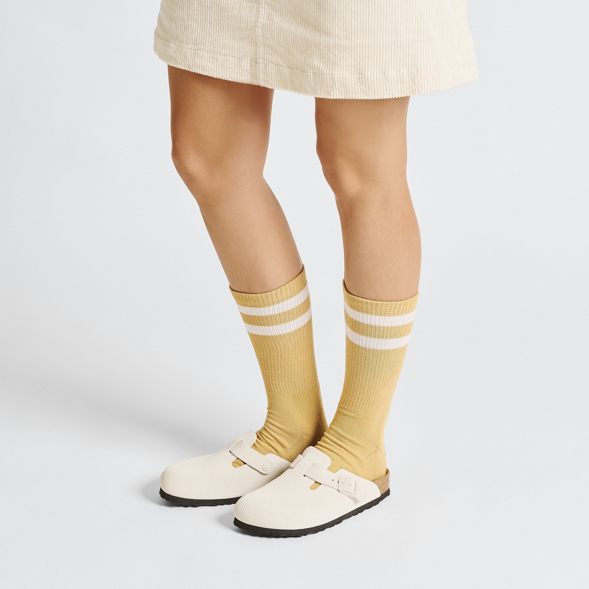 birkenstock boston white suede