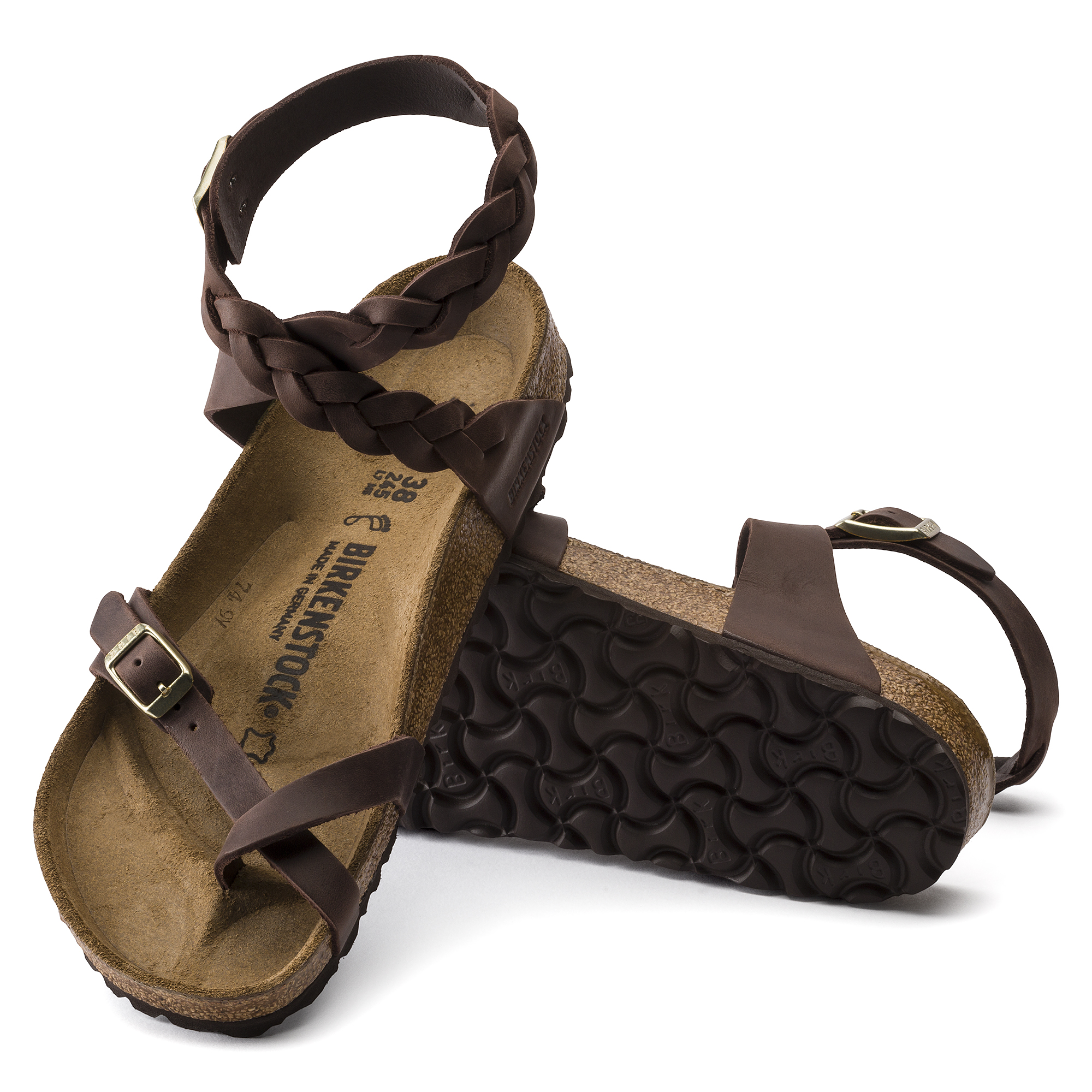birkenstock with braided ankle strap