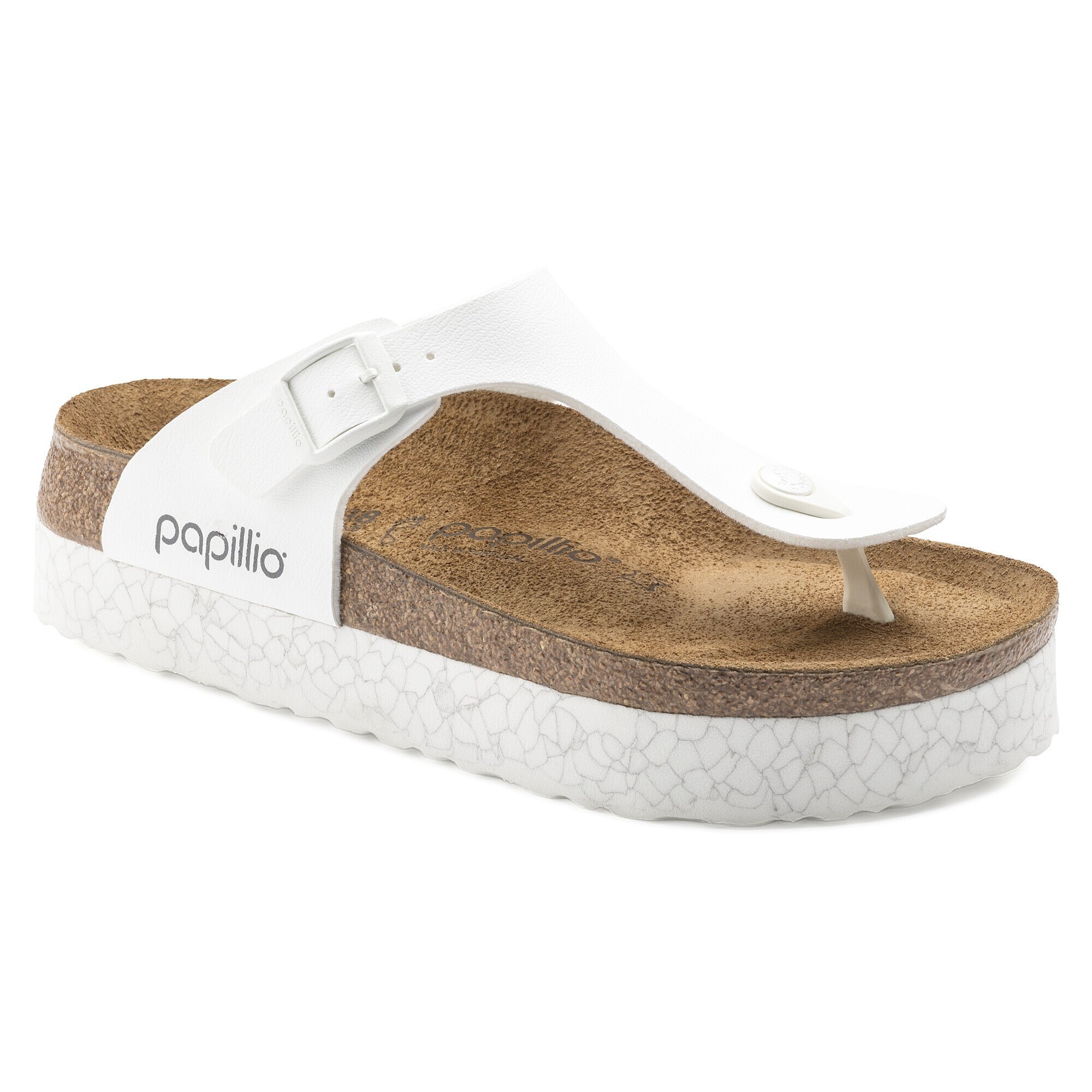platform white birkenstocks