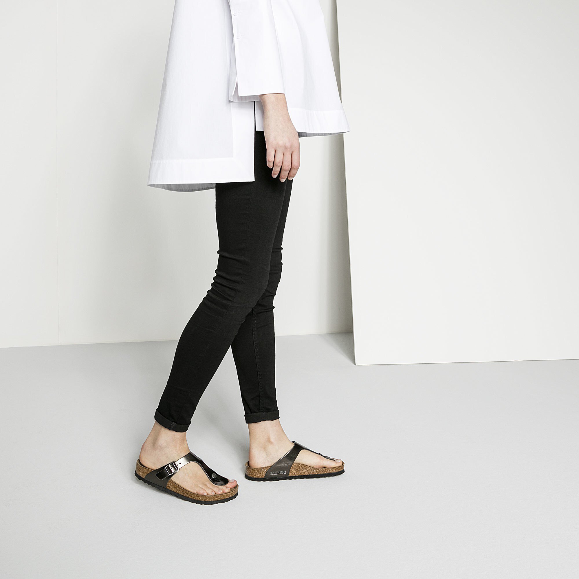 birkenstock metallic anthracite gizeh