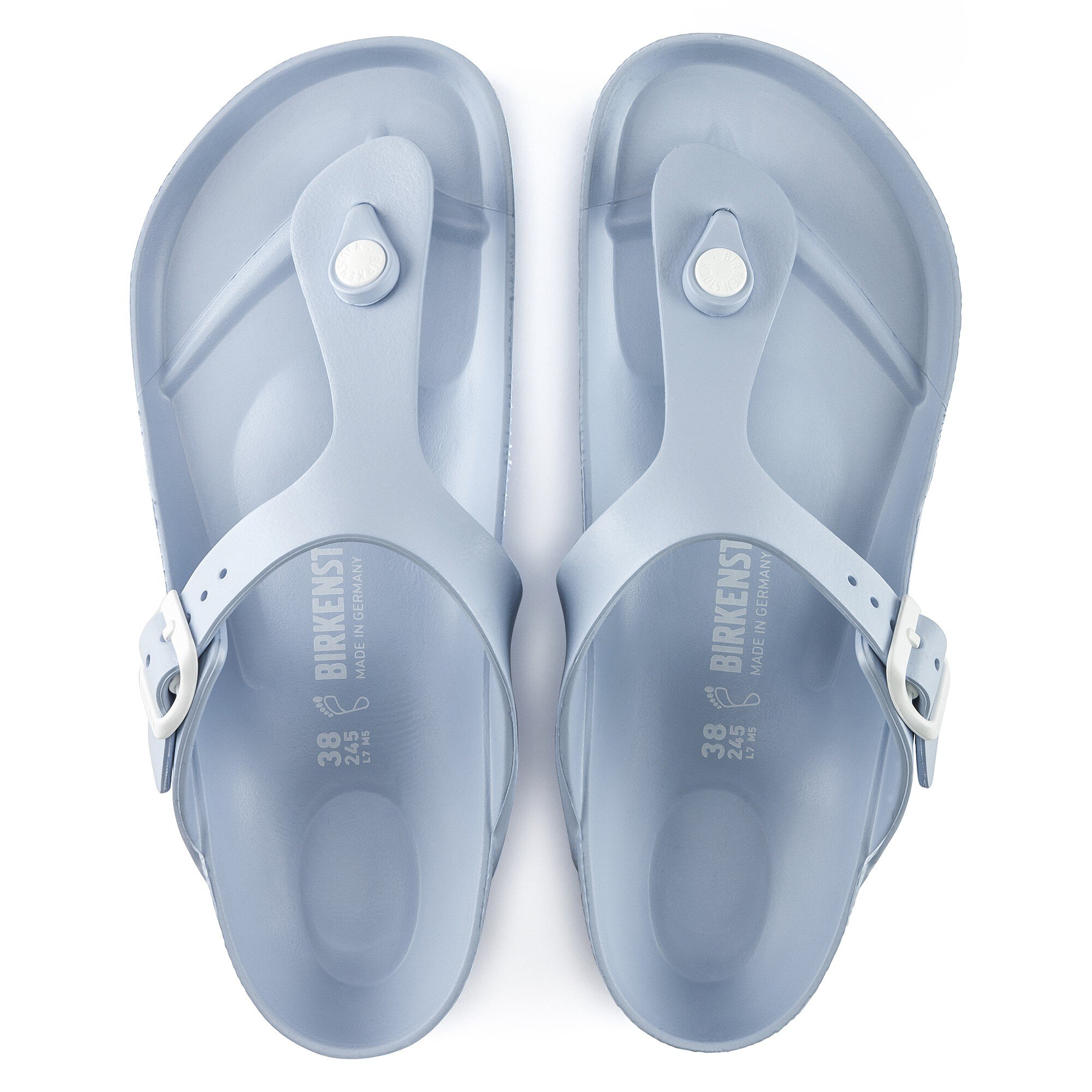 soft blue birkenstocks
