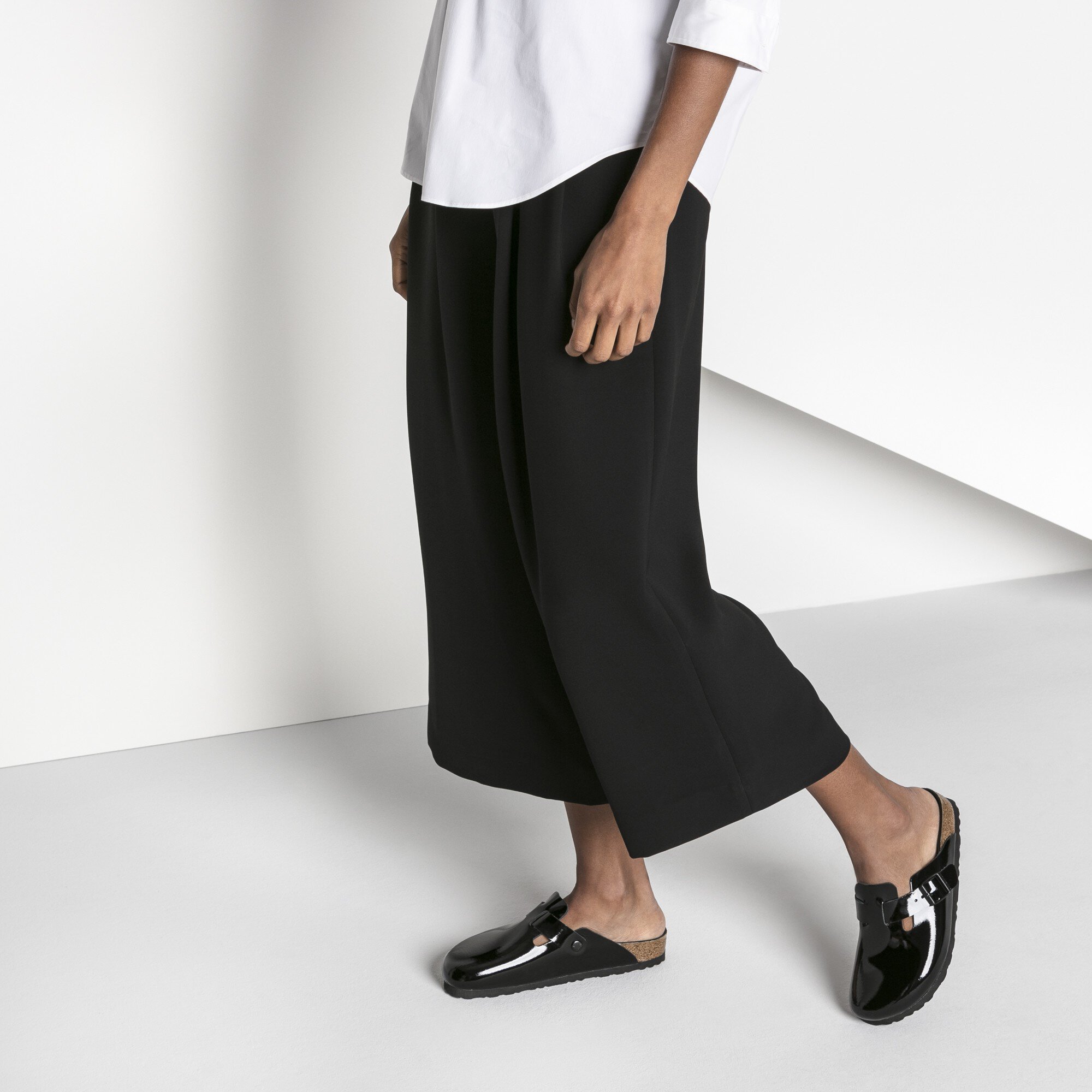 black patent leather birkenstocks