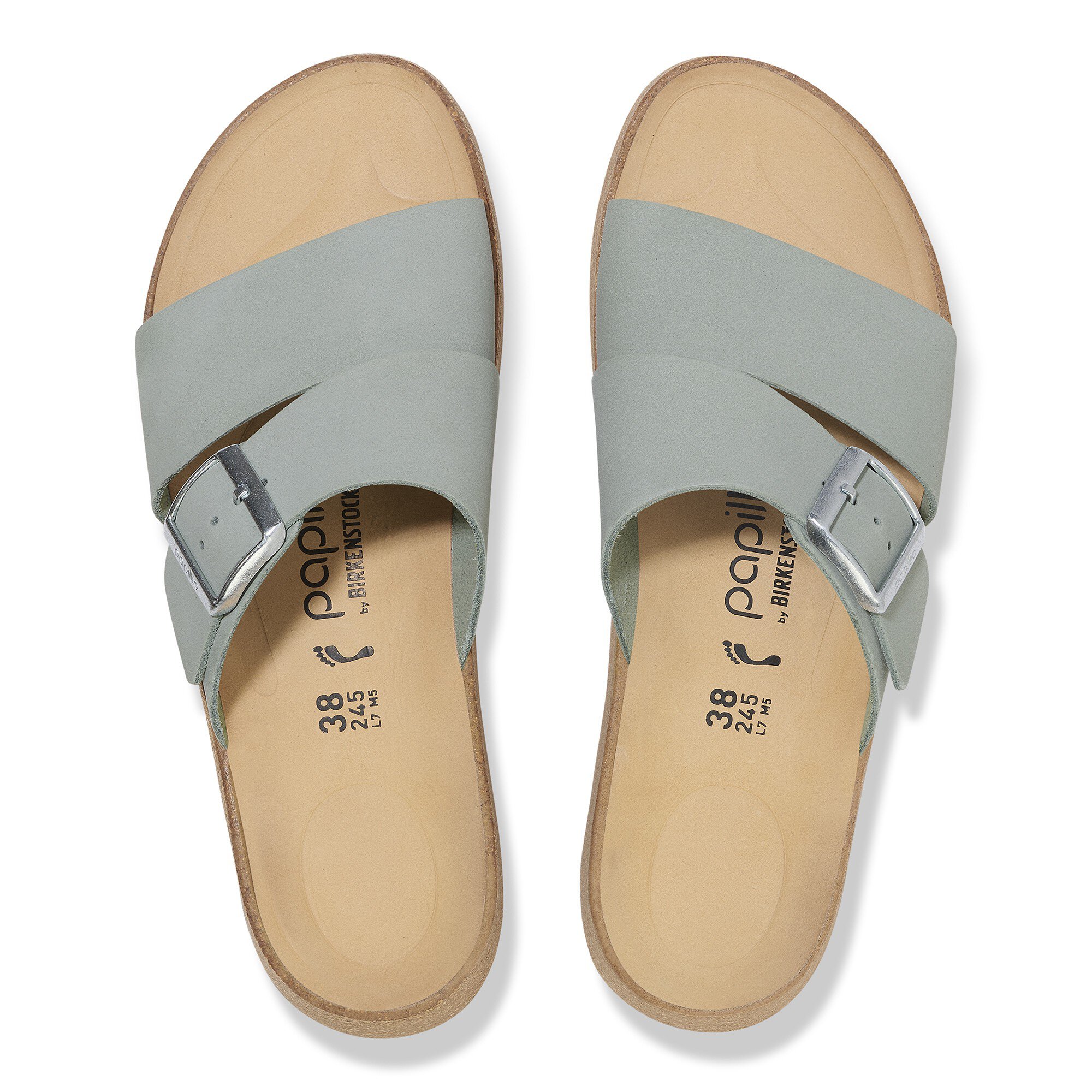 BIRKENSTOCK Almina ピュアセージ 37 レザー 24cm Almina Nubuck Leather Pure Sage | BIRKENSTOCK