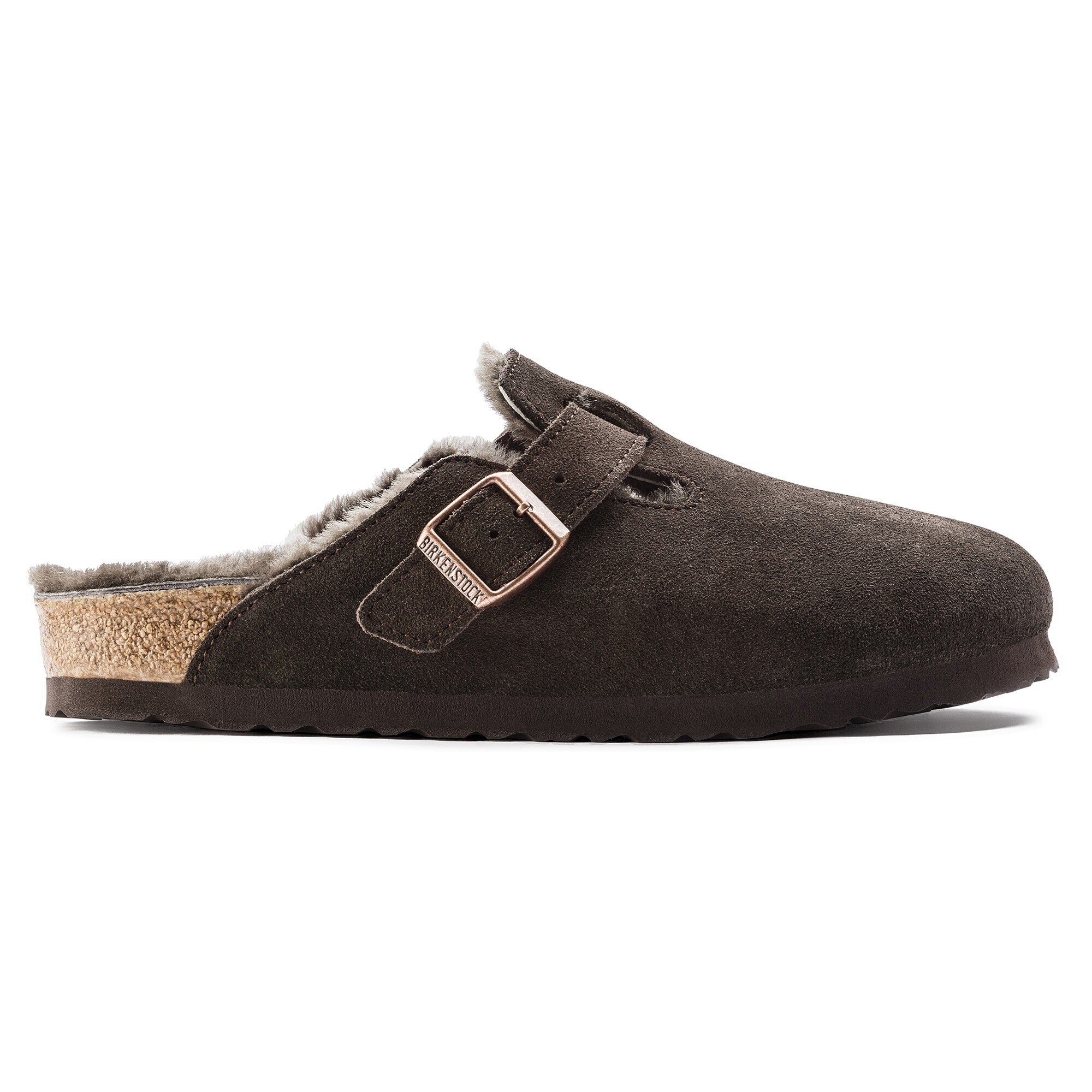 birkenstock boston fur mocha