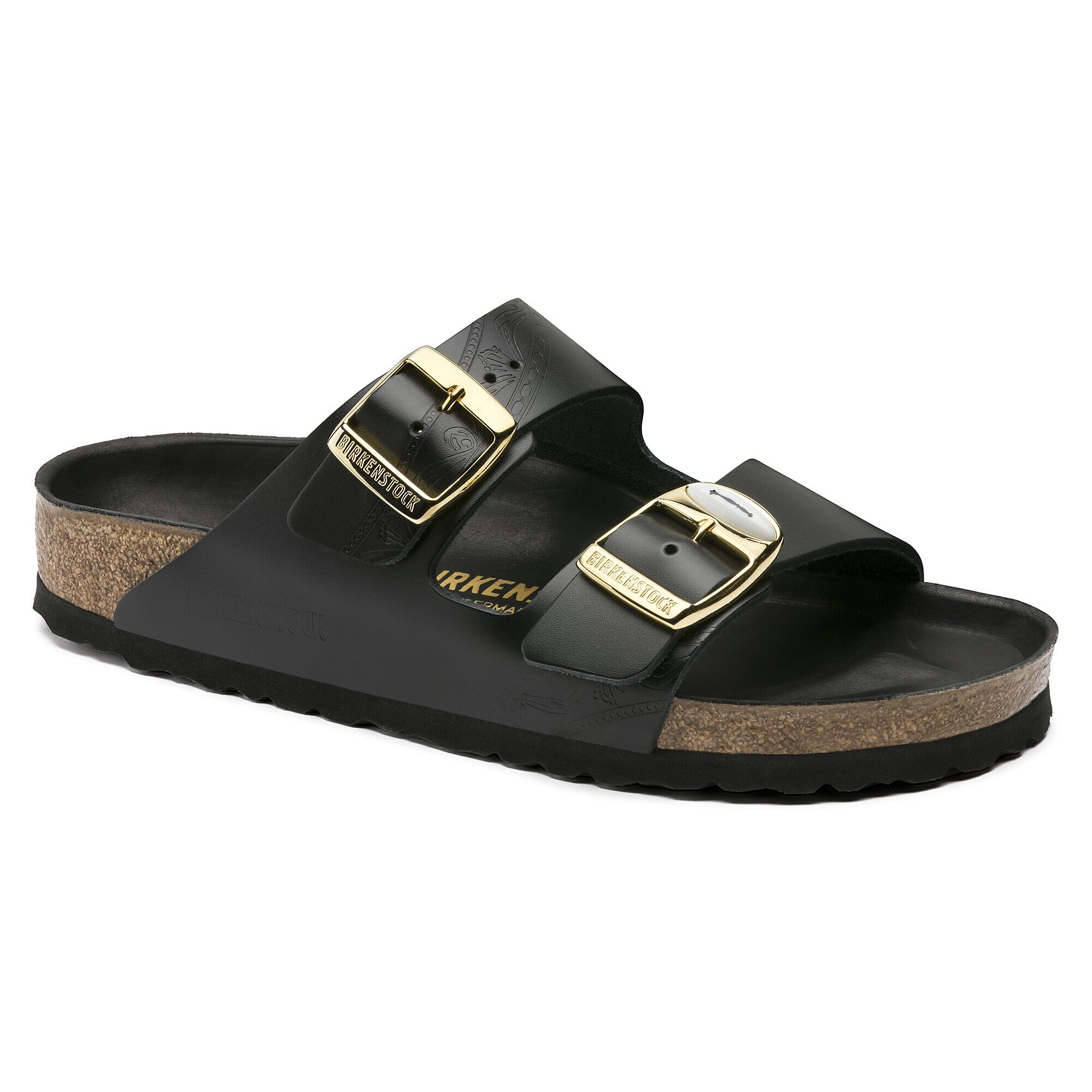 rense spænding Forfærdeligt Arizona KPM Natural Leather KPM Noir | BIRKENSTOCK