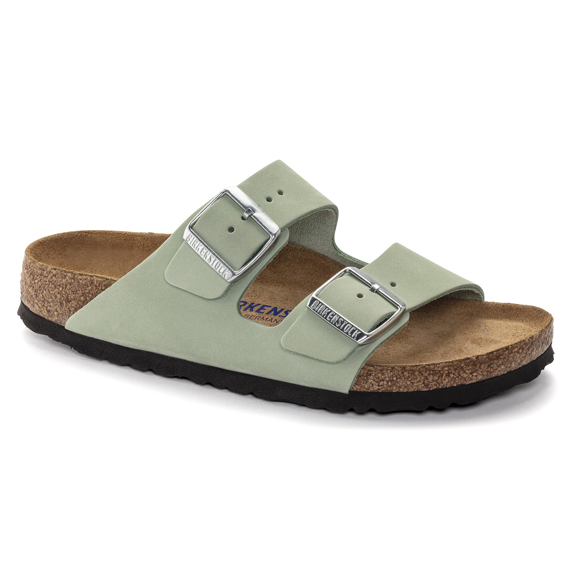 Udsæt Tage med Indbildsk Arizona blød fodseng Nubucklæder Matcha | BIRKENSTOCK