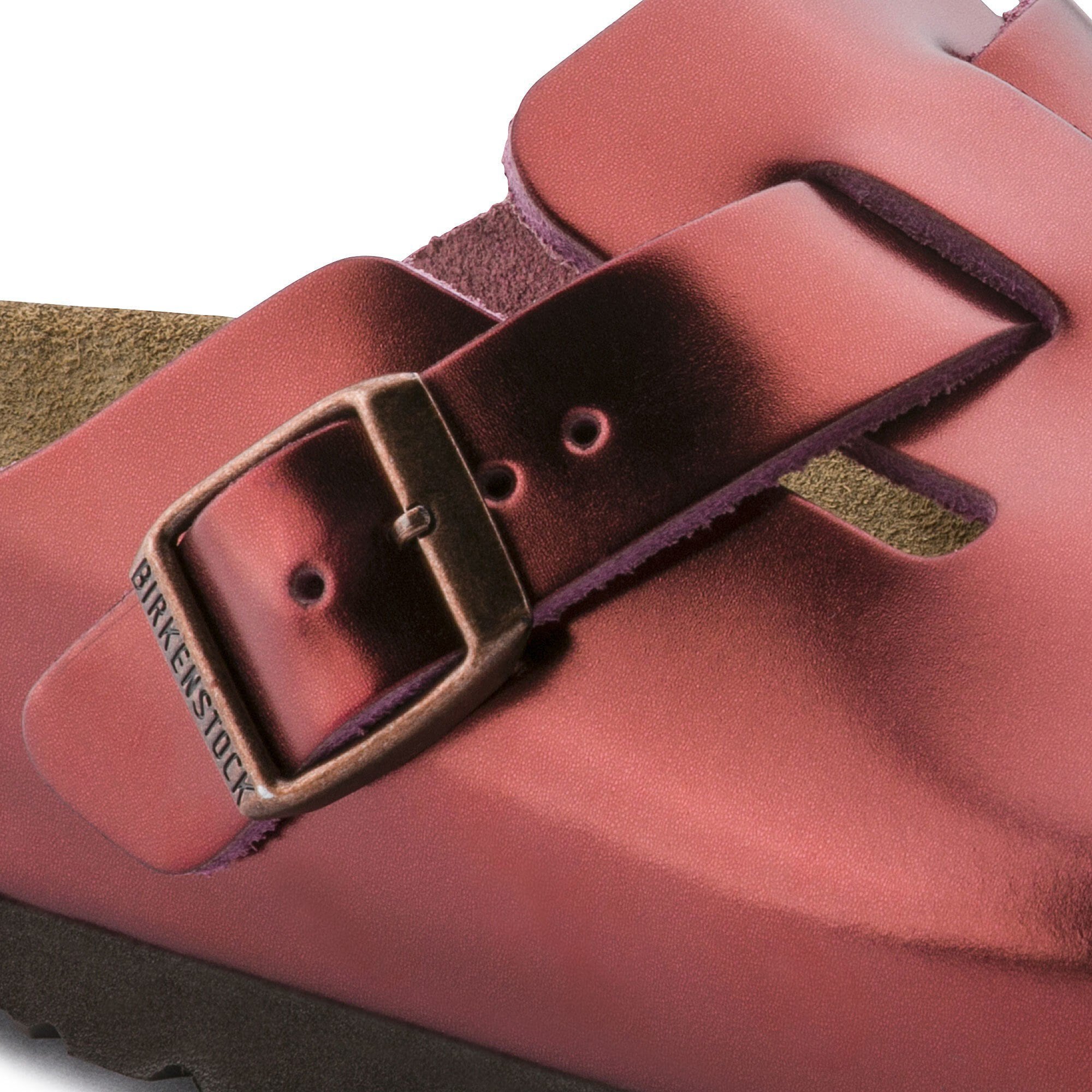 Boston Natural Leather Metallic Dark Tourmaline
