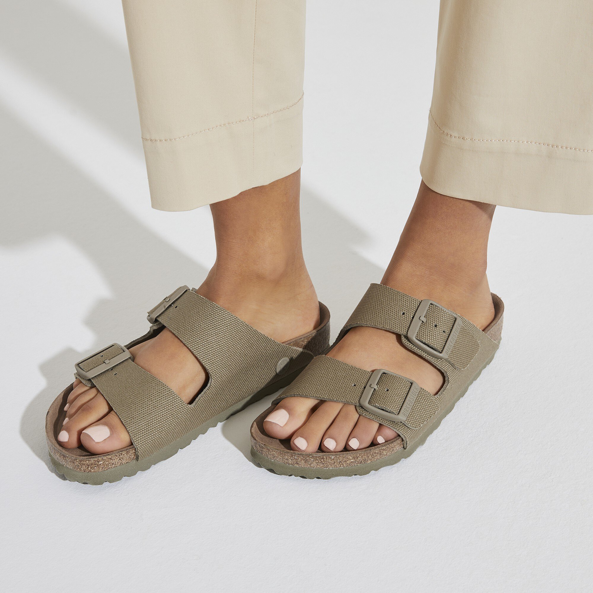 Arizona Vegan Textile Faded Khaki | BIRKENSTOCK