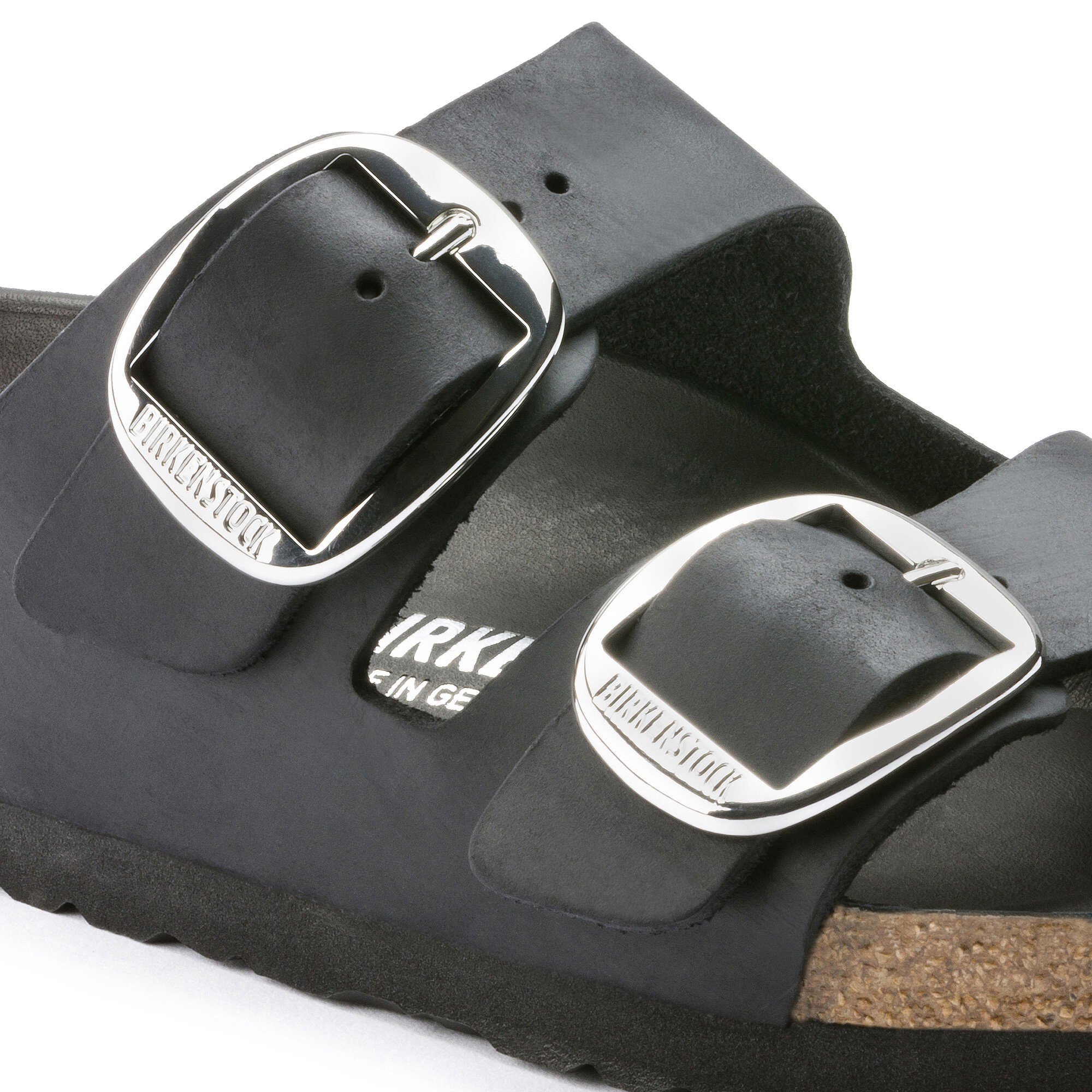 Arizona Big Buckle Oiled Leather Black | BIRKENSTOCK