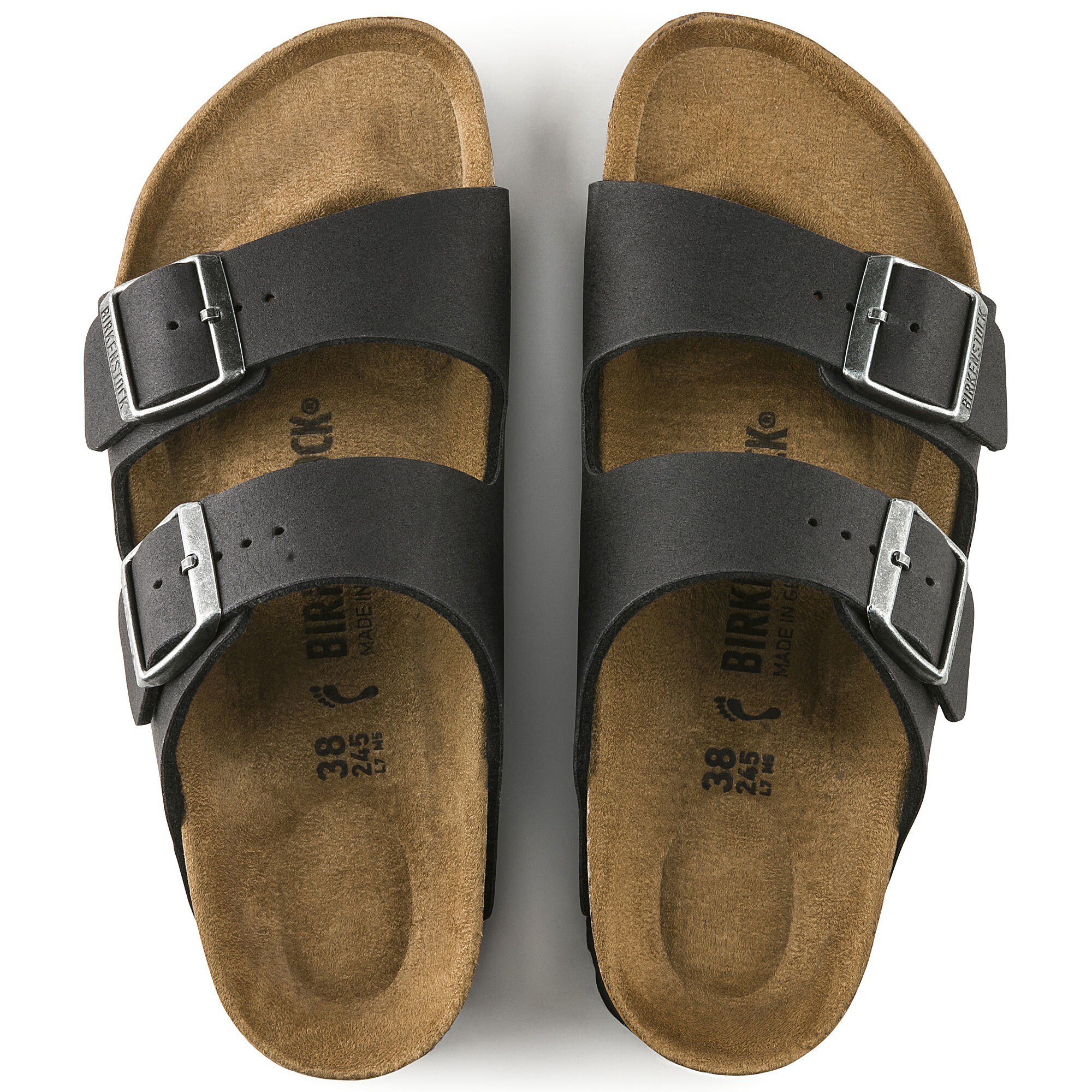 birkenstock arizona vegan anthracite sandals
