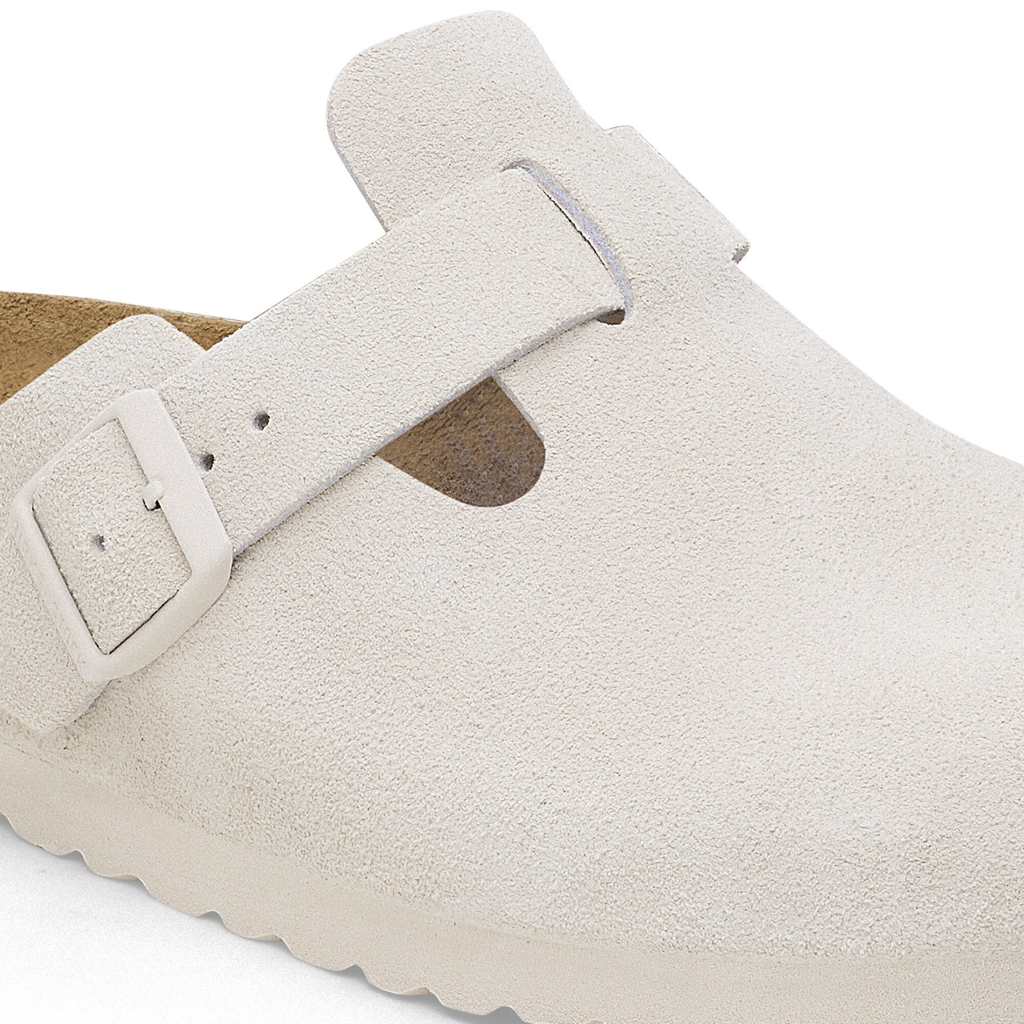 behagelig kor Tøj Boston Suede Leather Antique White | BIRKENSTOCK