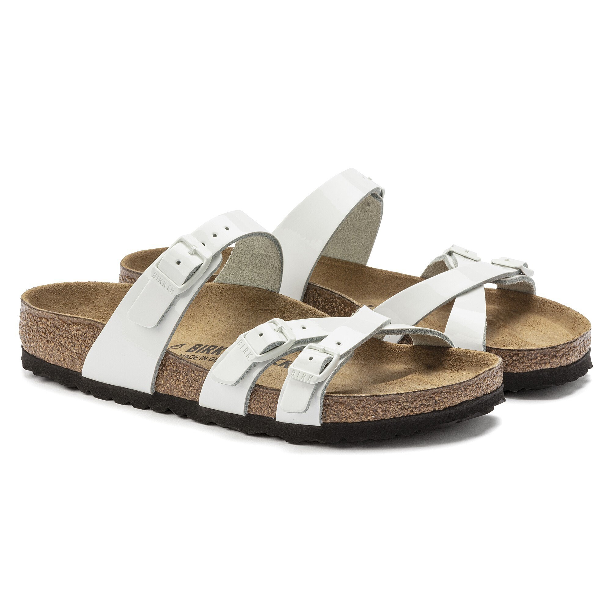 Franca Natural Leather Patent Patent White | BIRKENSTOCK