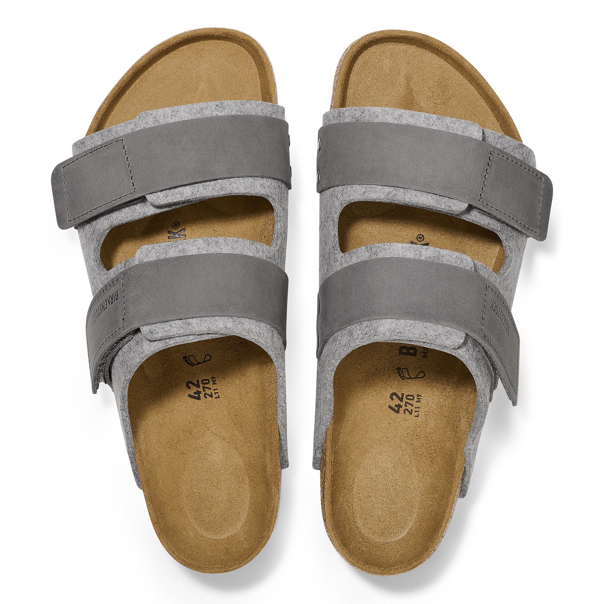 Uji Natural Leather/Felt Light Gray | BIRKENSTOCK