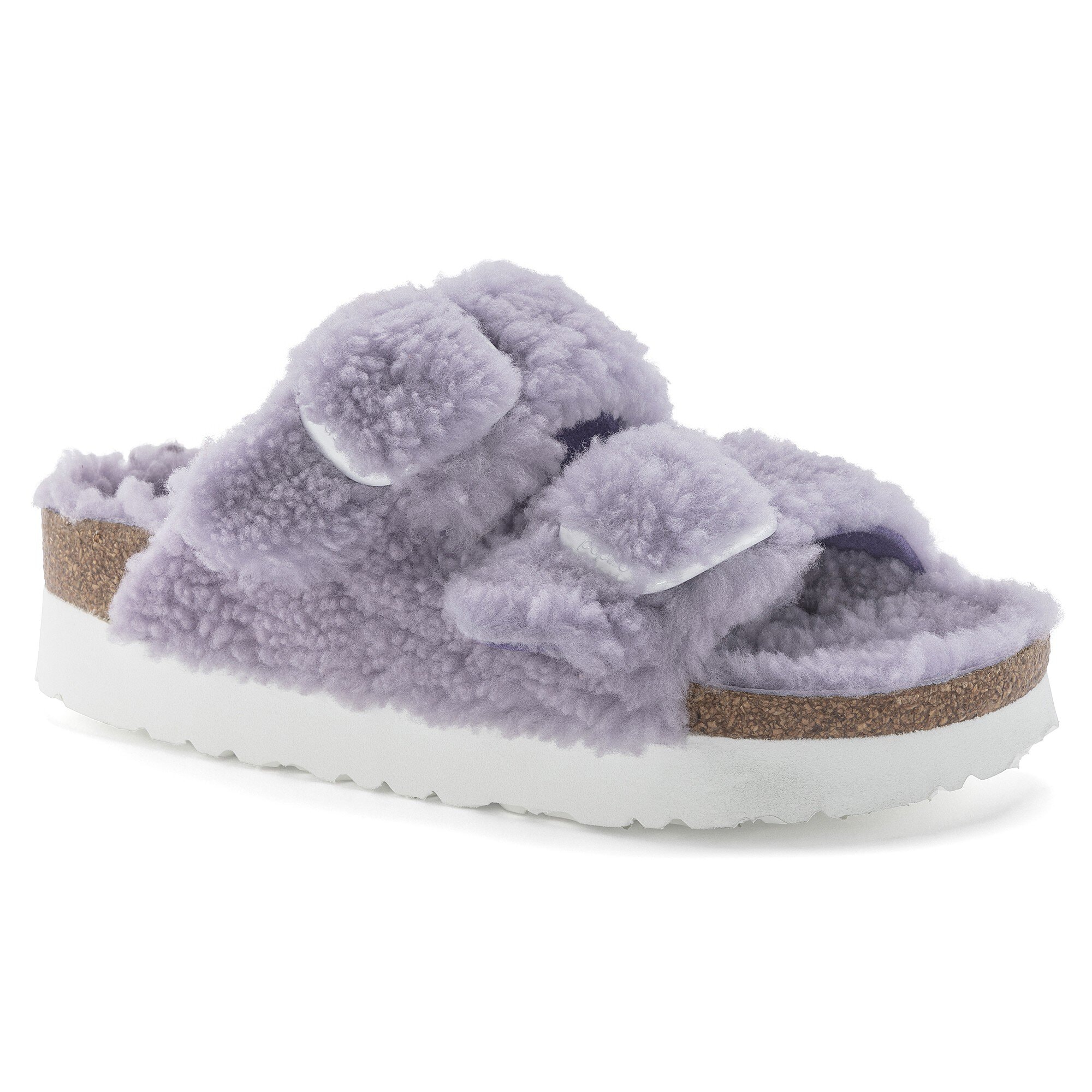 Arizona Big Buckle Shearling Shearling Purple Fog | BIRKENSTOCK