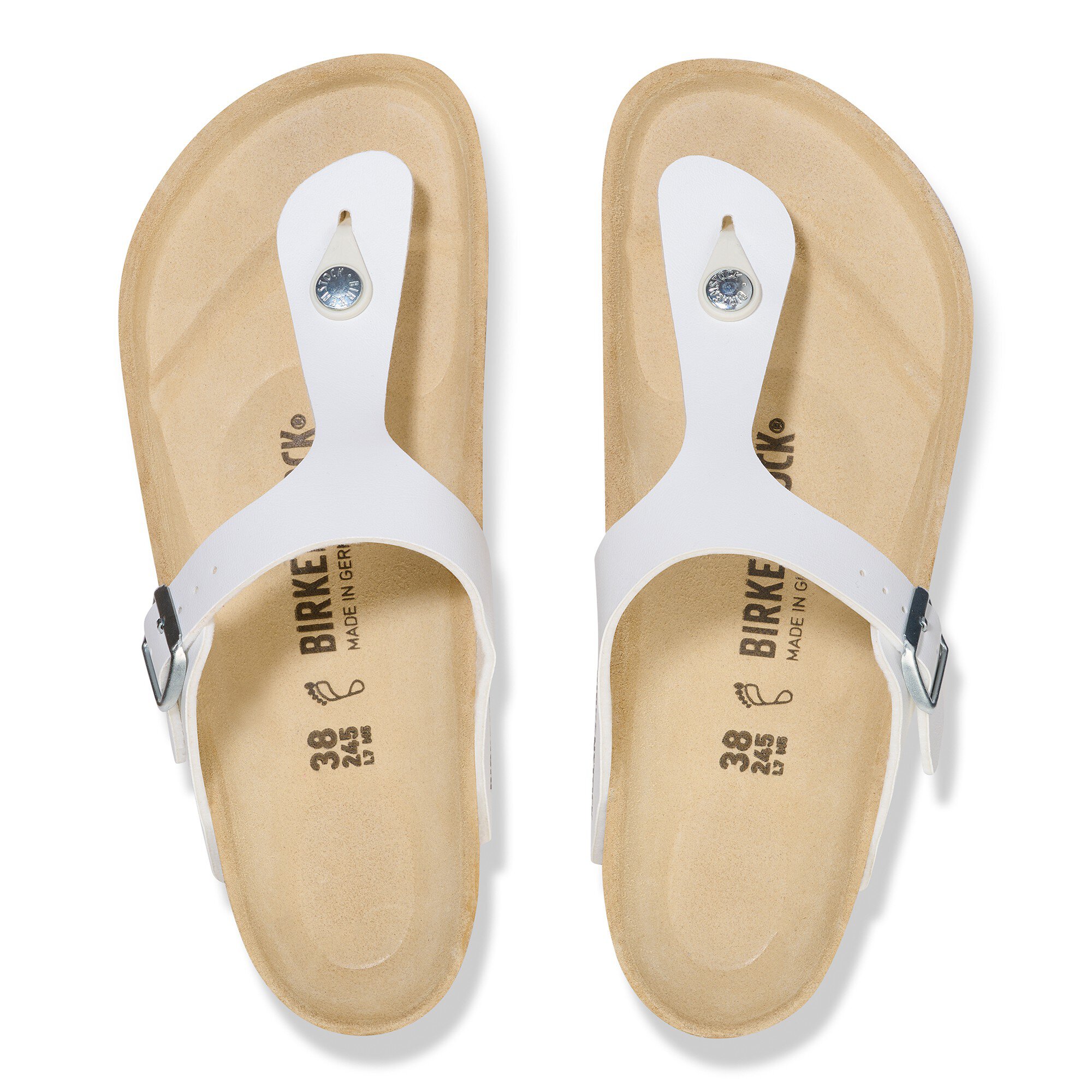 BIRKENSTOCK Gizegh ギゼ　ホワイト サンダル 37 24 Gizeh / ギゼ ビルコフロー ホワイト | BIRKENSTOCK
