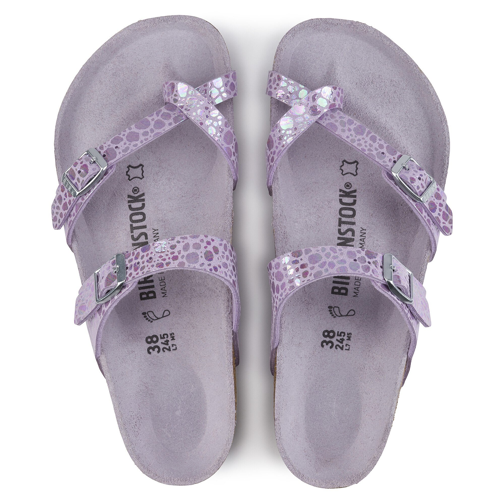 birkenstock metallic stones lilac