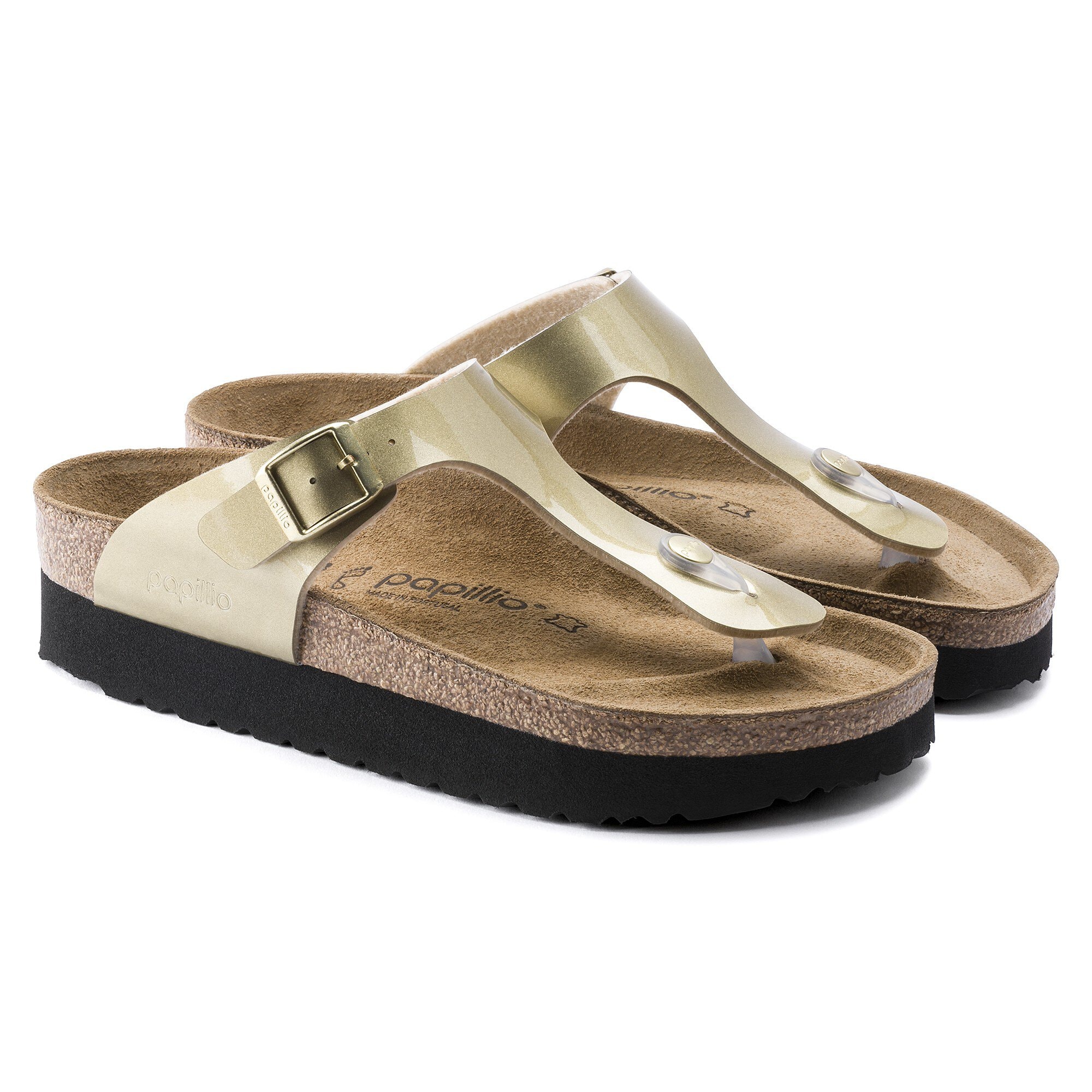 Birkenstock gizeh metallic gold discount