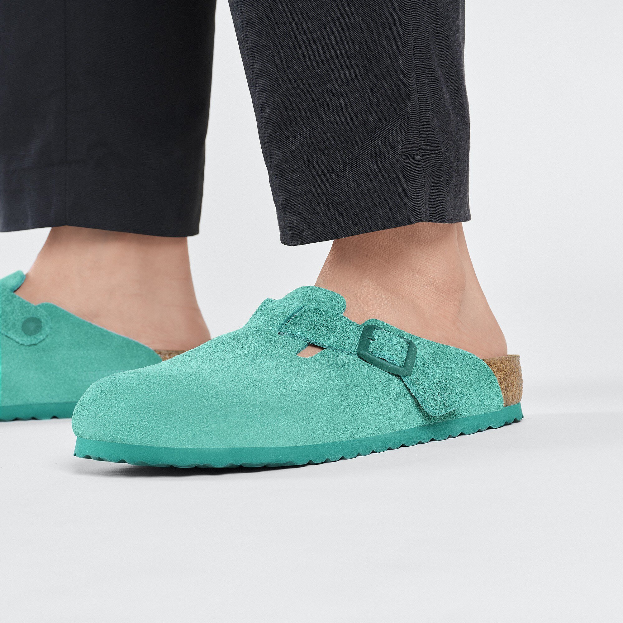 Green birkenstock boston hot sale