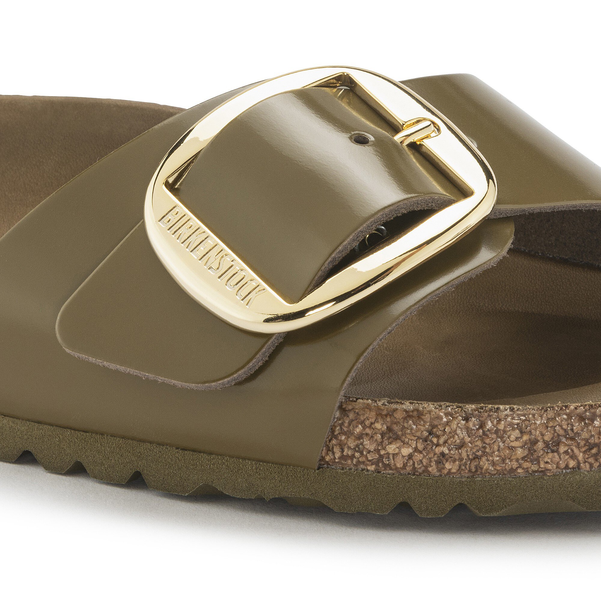 Madrid big buckle top dark green