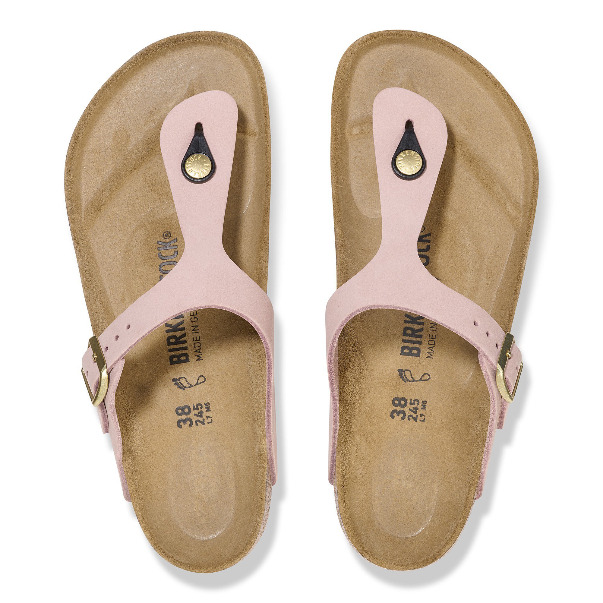 38　BIRKENSTOCK x UNITED ARROWS GIZEH ピンク Gizeh Nubuk Leather Soft Pink | BIRKENSTOCK
