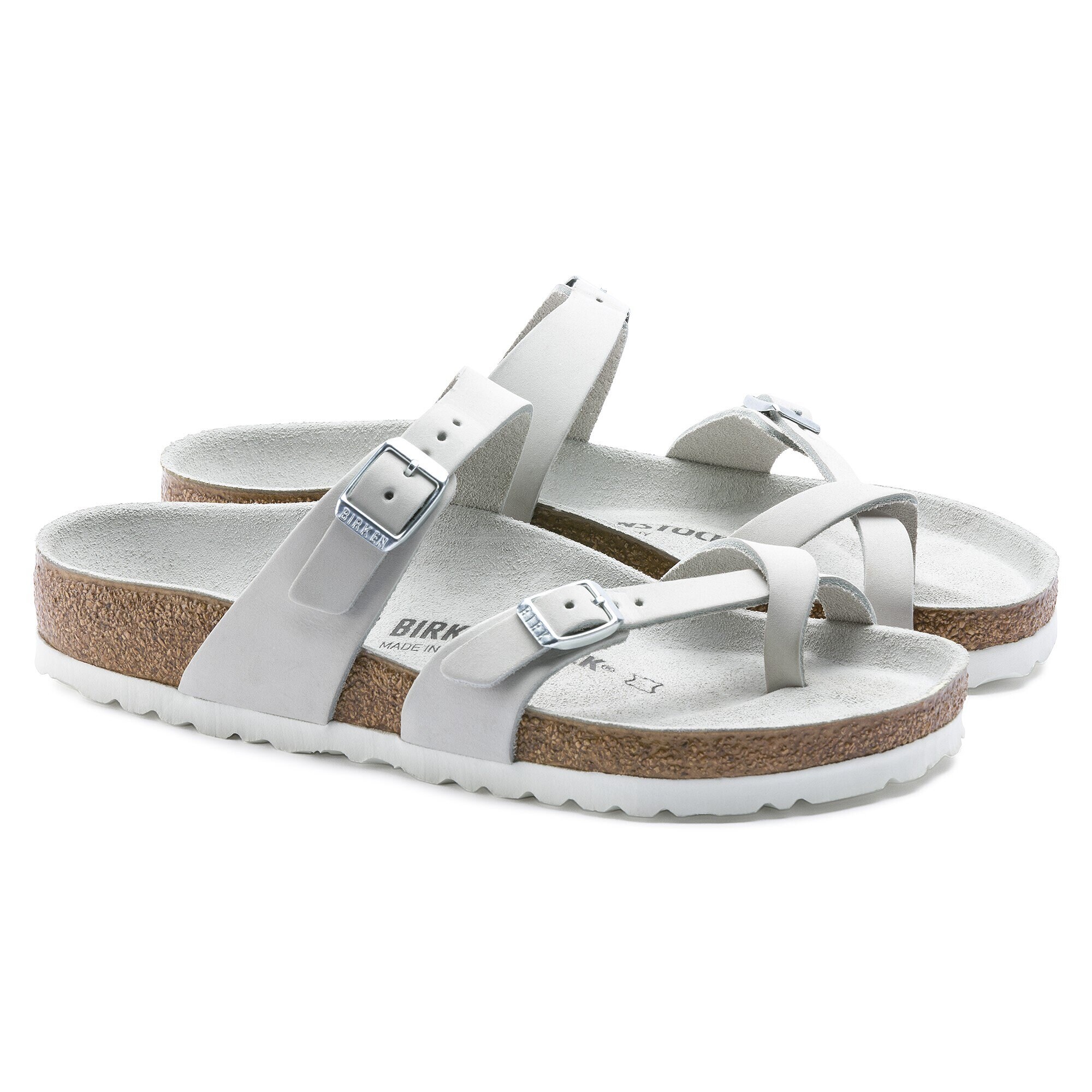 birkenstock arizona nubuck leather white