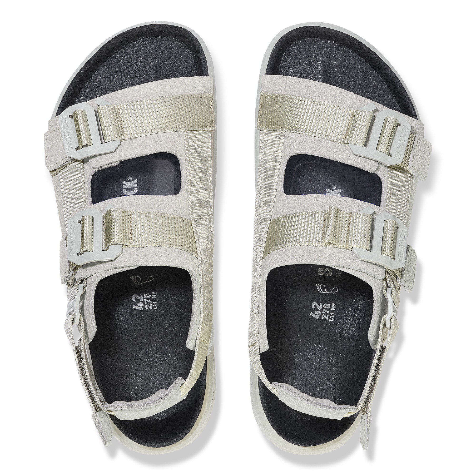 Birkenstock シンジュク Shinjuku 2 Strap Leather-Textile Basalt Gray | BIRKENSTOCK