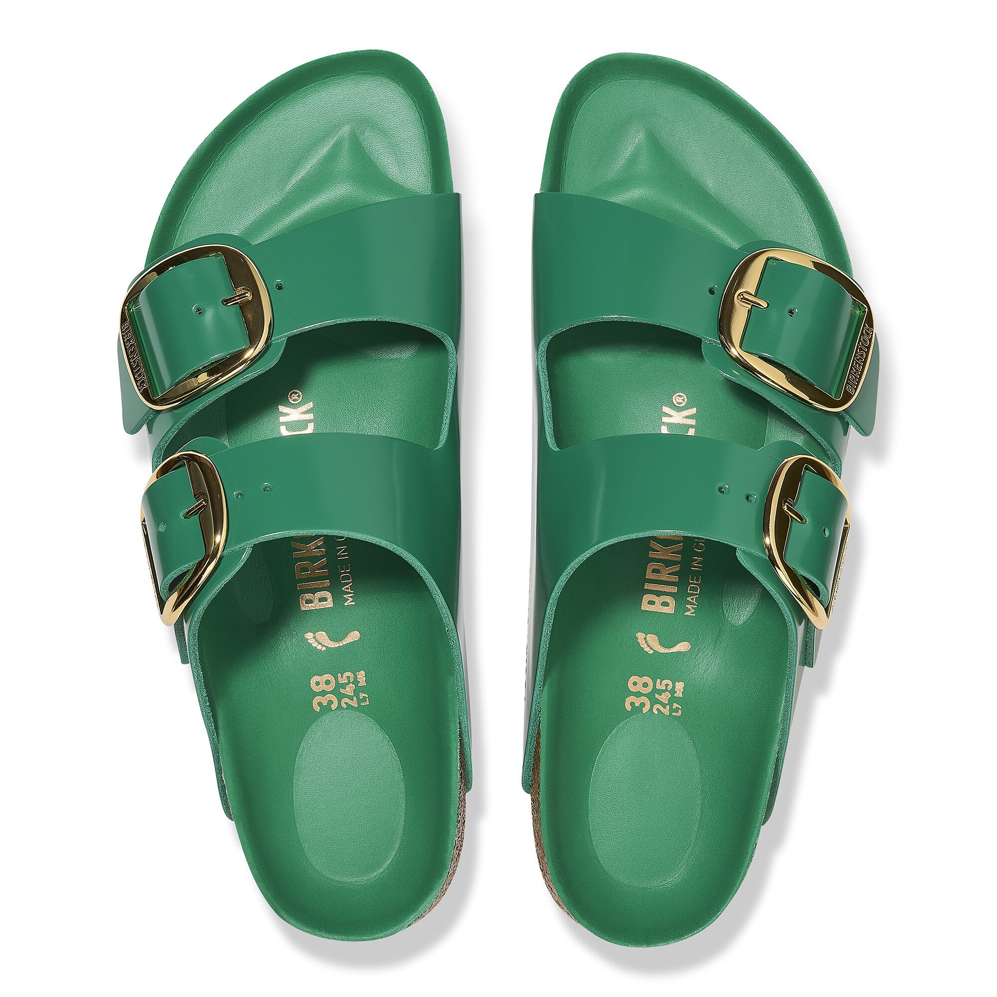 Birkenstock metallic green sales