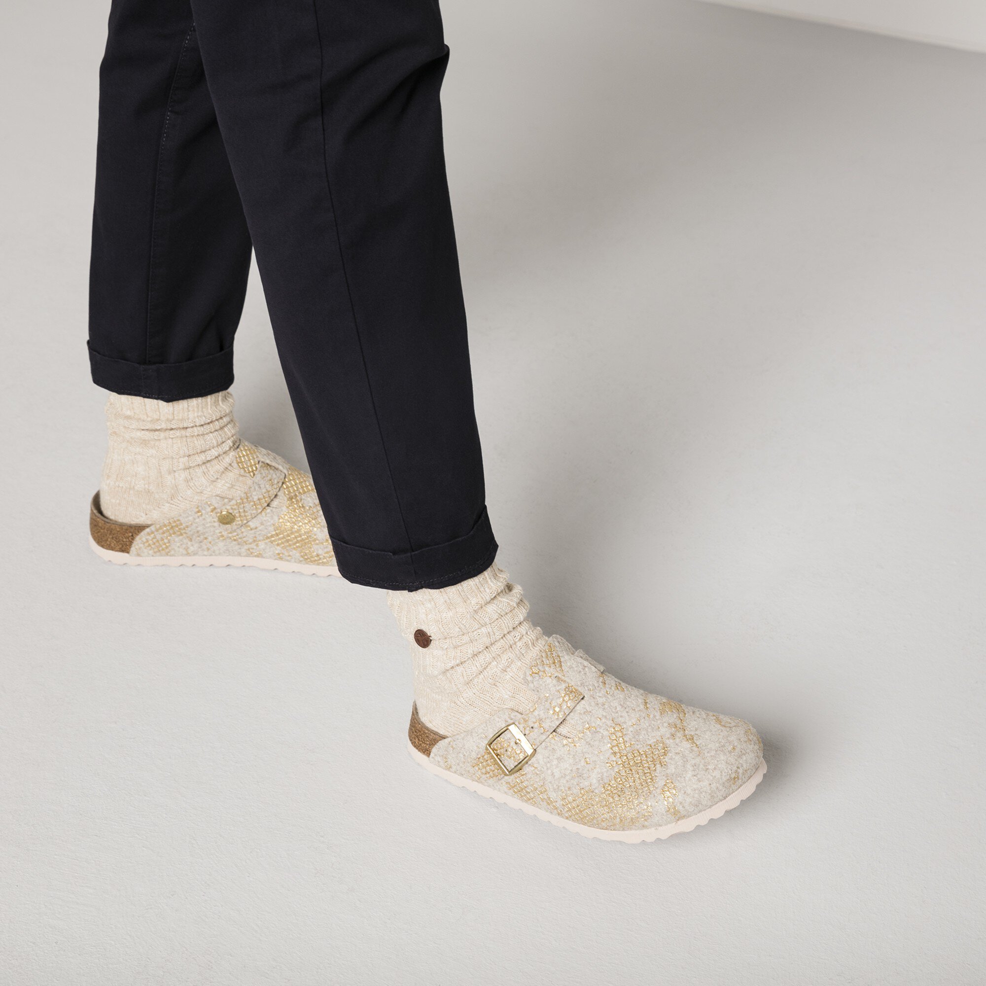 birkenstock boston felt clogs