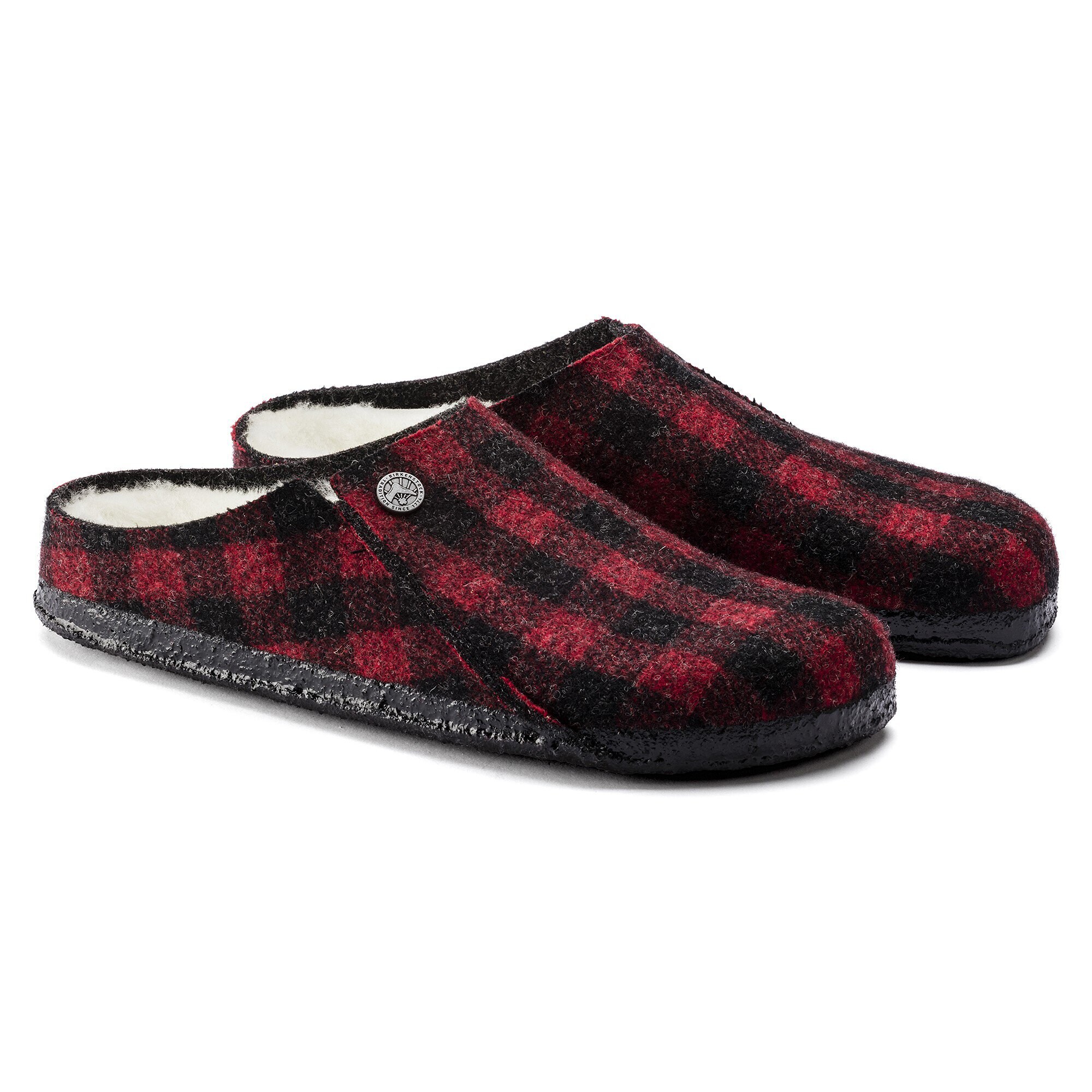 Zermatt Shearling Wool Plaid Red |