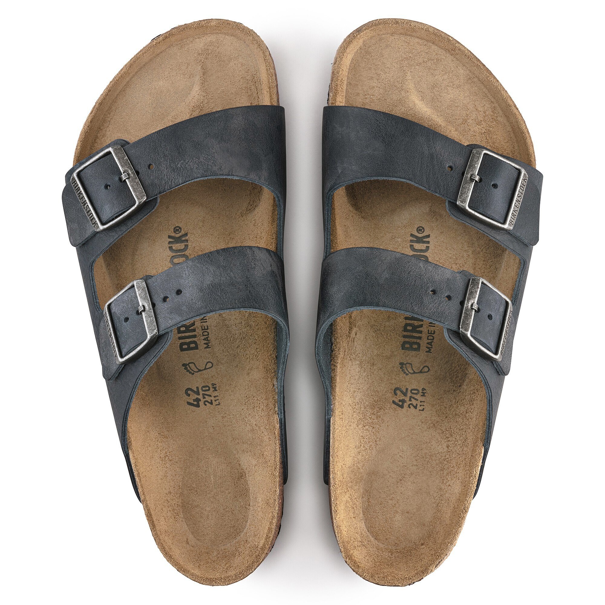 Natural on sale leather birkenstock