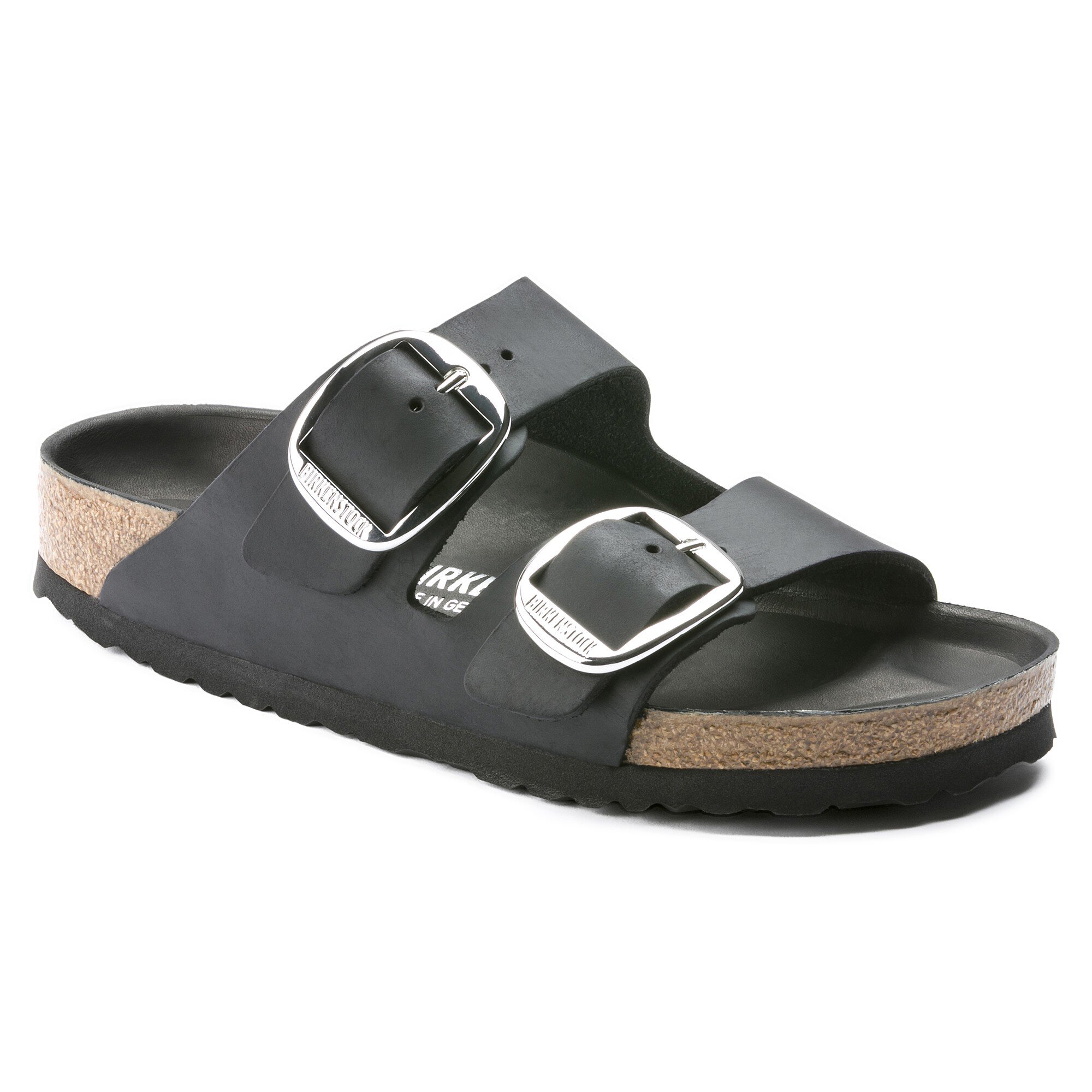 Arizona Big Buckle Oiled Leather Black | BIRKENSTOCK